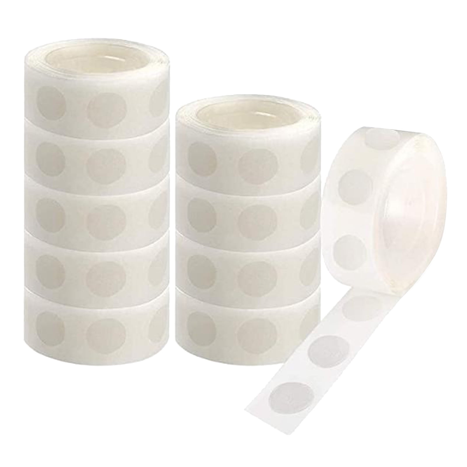 Glue Point, 1000 Pcs Clear Balloon Glue, Removable Adhesive Dots, Double Sided Dots of Glue Tape for Balloons, Craft Glue Points Dots Sticky Dots or Wedding Decoration, 10 Roll, 2Inches 2" White*10 Roll