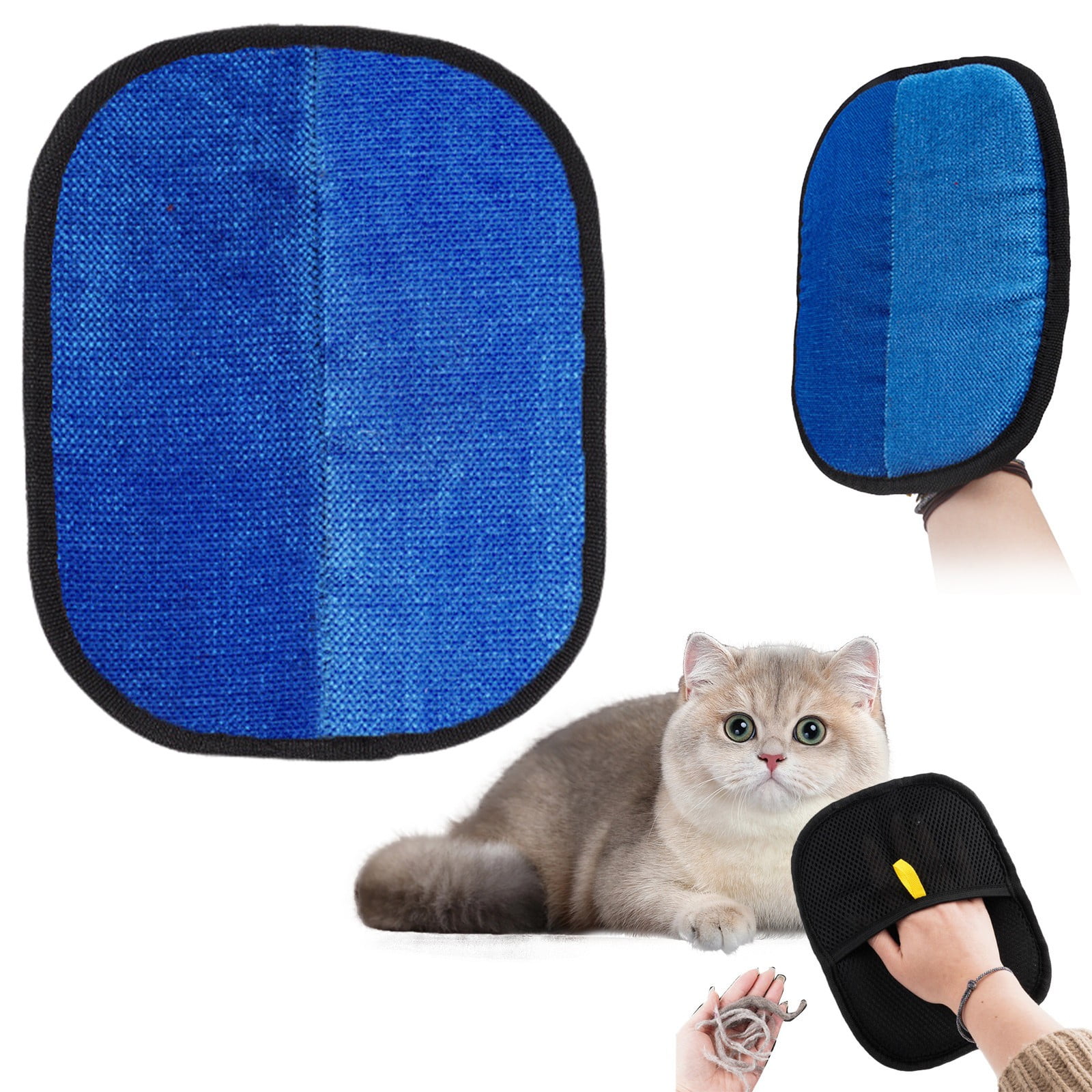 Pet Grooming Gloves,Cat Grooming Gloves for Dog & Cat,Cat Brush Glove for Carpet, Couch, Clothing, Furniture, (Green) 7.28x9.45 7.28" x 9.45" Green