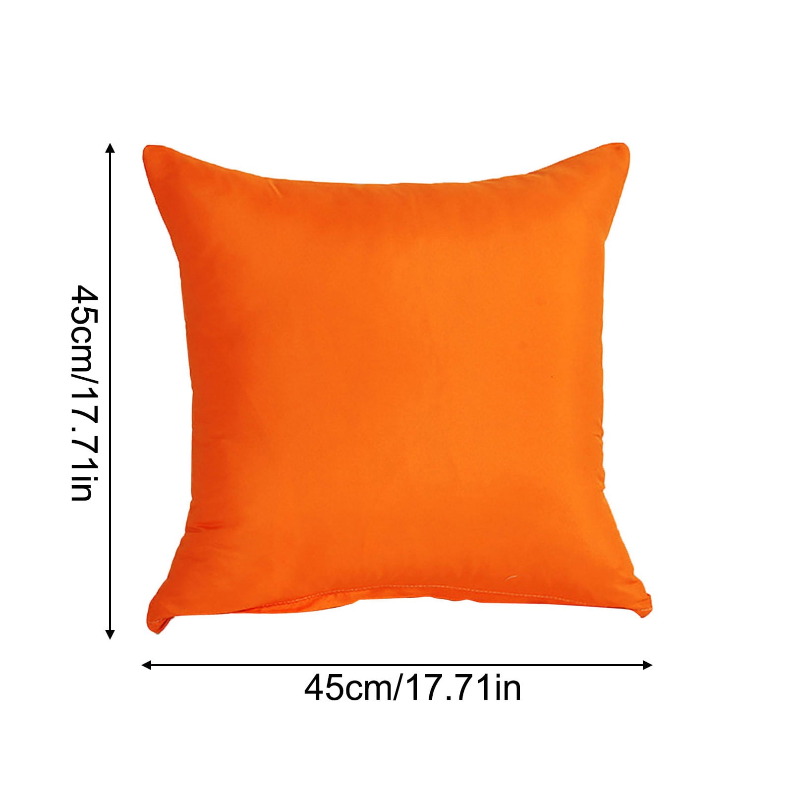 2PC 45*45cm Orange Pillow Covers - 18x18 Inch Set for Home Decor