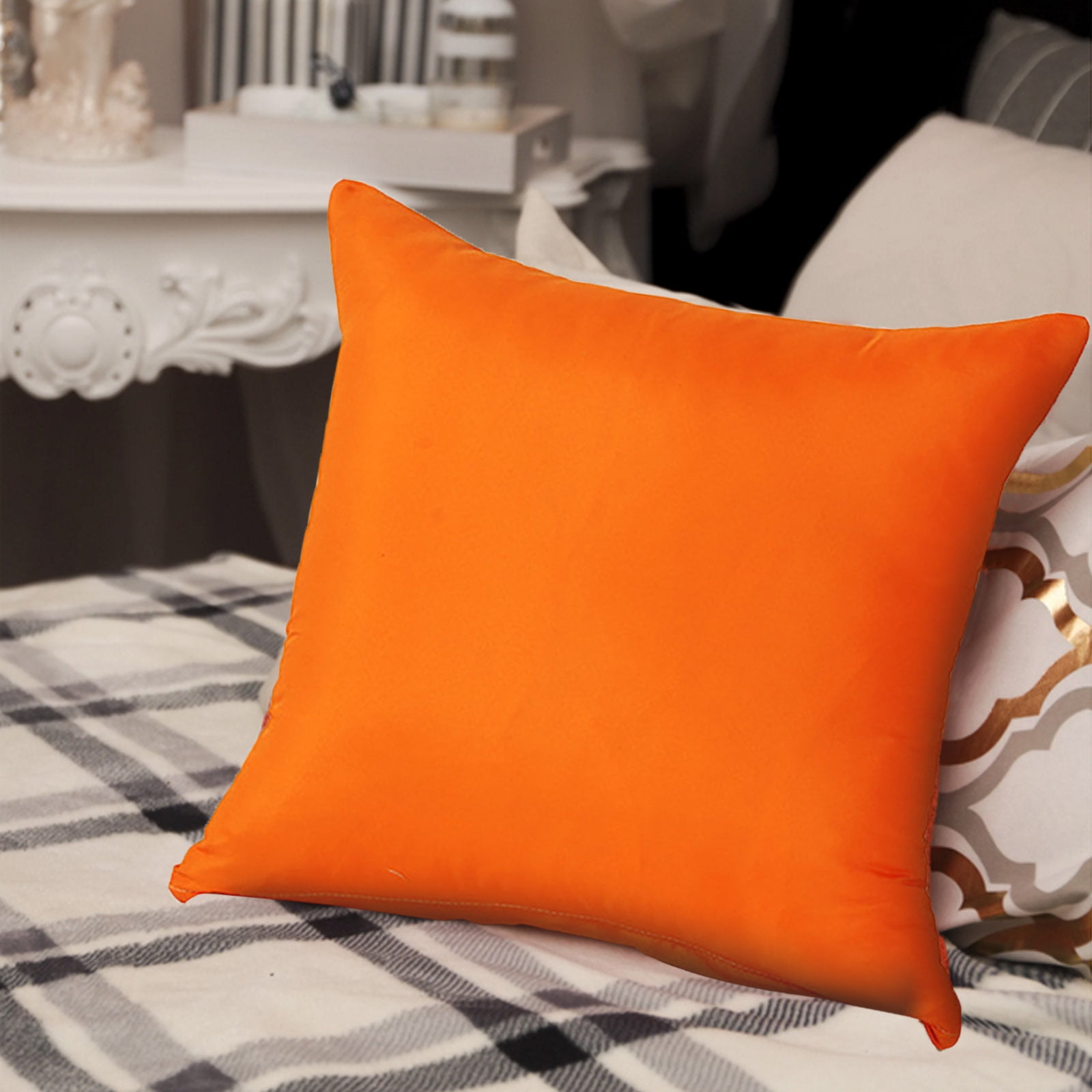 2PC 45*45cm Orange Pillow Covers - 18x18 Inch Set for Home Decor