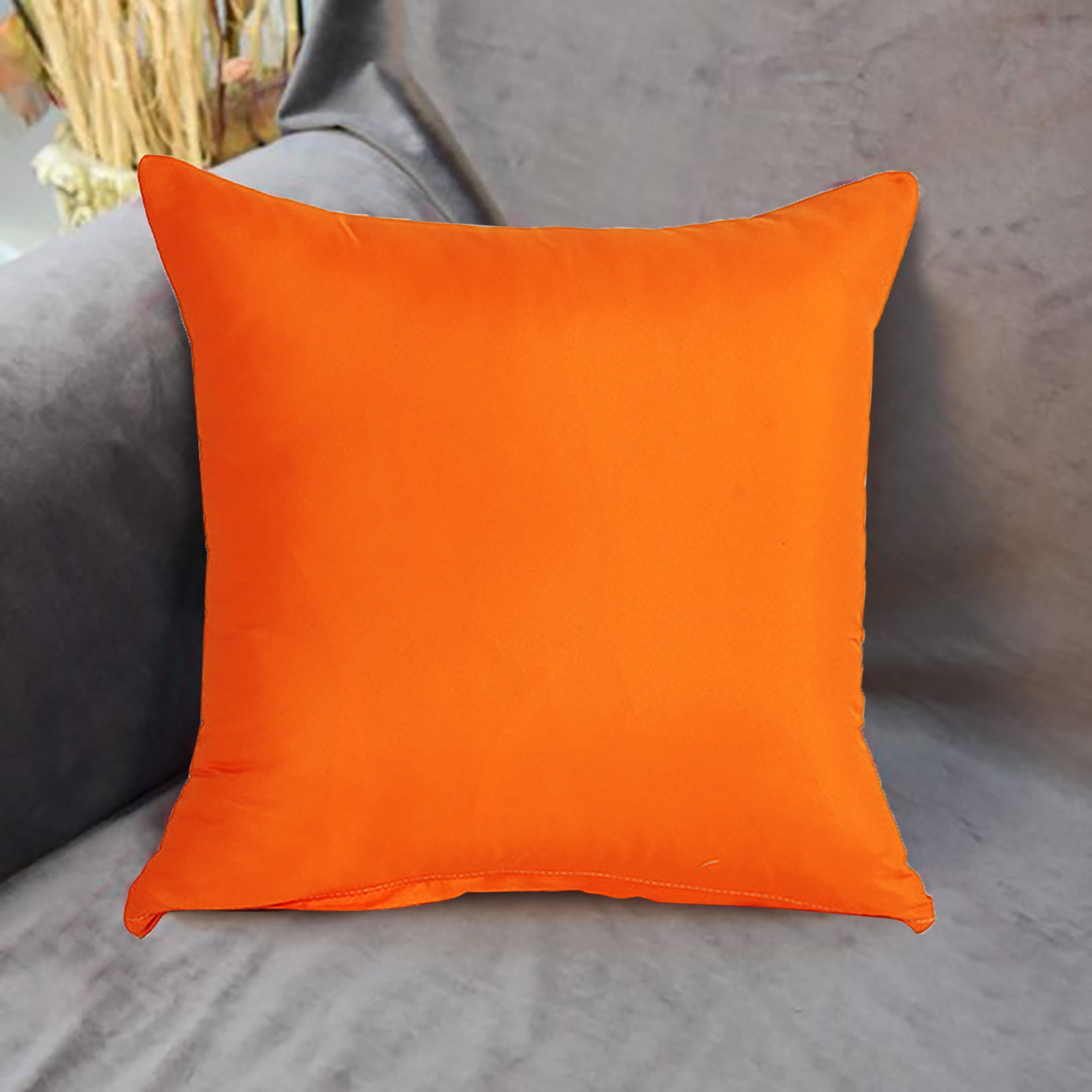 2PC 45*45cm Orange Pillow Covers - 18x18 Inch Set for Home Decor