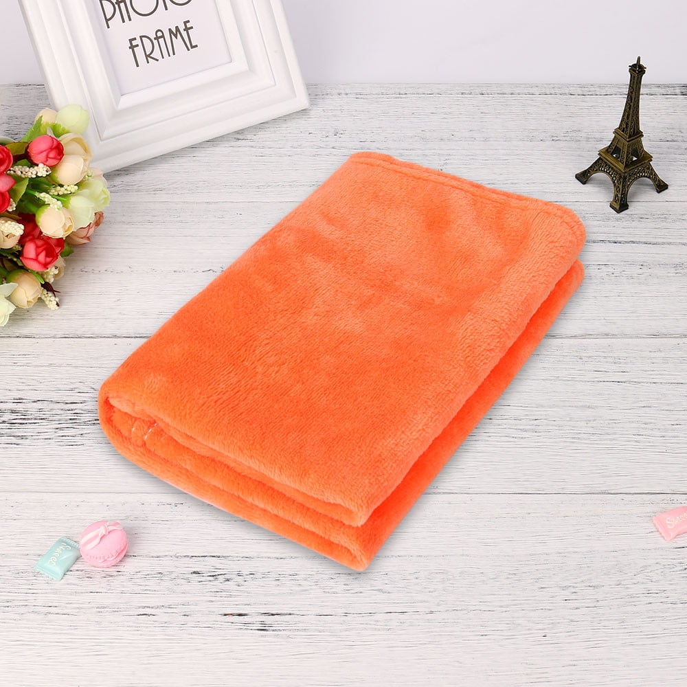50X70CM Fashion Solid Flannel Blanket - Soft Warm Coral Plaid Throw for Kids