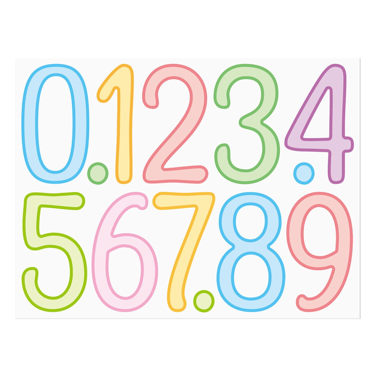 4 Inch Multicolor Vinyl Number Stickers - Self-Adhesive Decals for Mailbox, Car & Home,Large Digit Labels,Weatherproof Number Signs Number Labels For Car Home Multicolor(Blue) Rose Gold