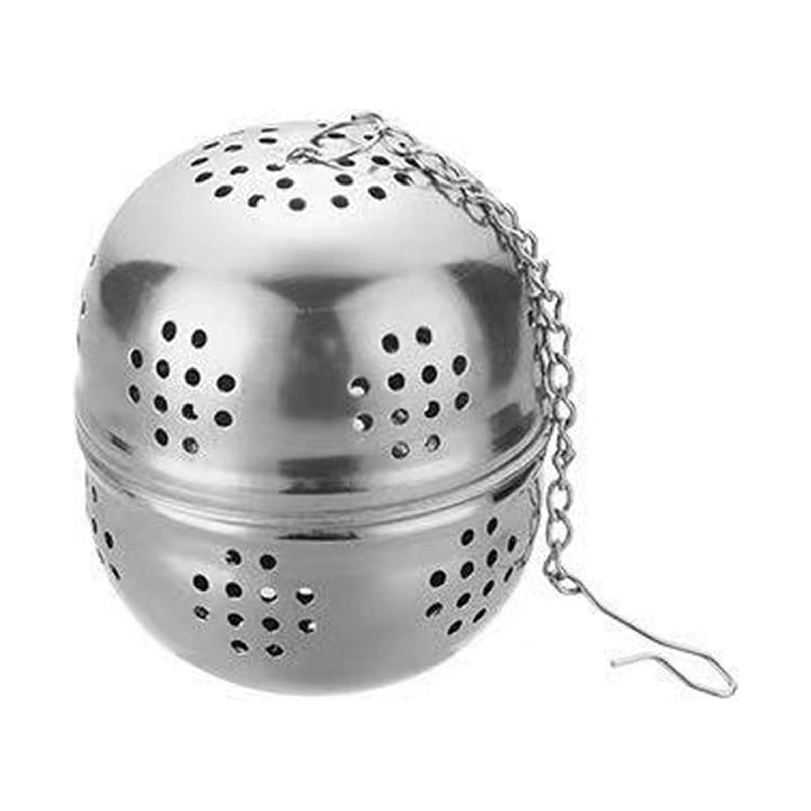 Spice Ball for Cooking, Tea Infuser, Stainless Steel Tea Ball Strainer Spice Infuser, Soup Seasonings Seperation Basket with Extended Chain Hook for Brewing Tea Spices Seasonings, 1.57x1.57 1.69" x 1.96" Silver