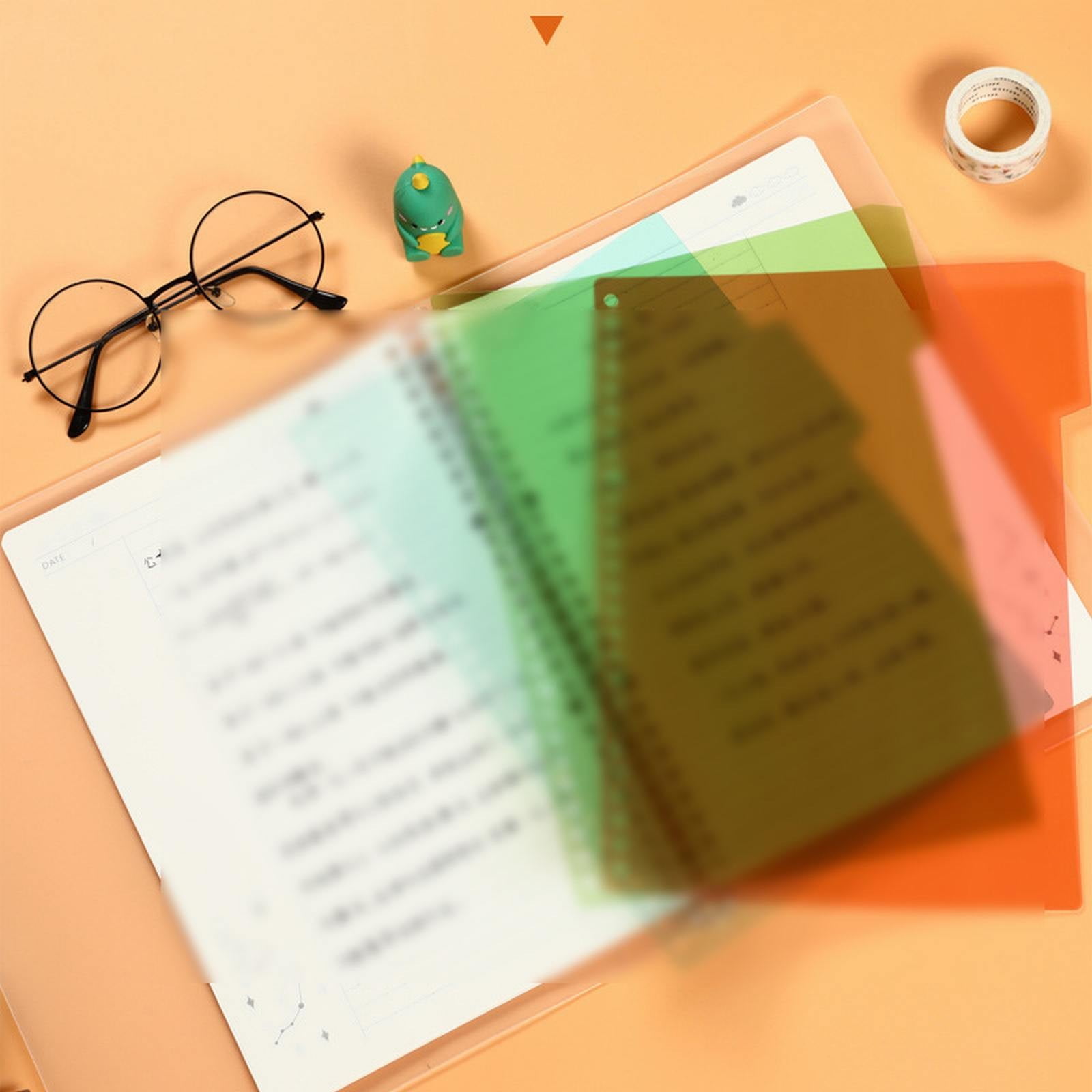 4Pcs/1Set- 4 Tab Binder Dividers with Tabs