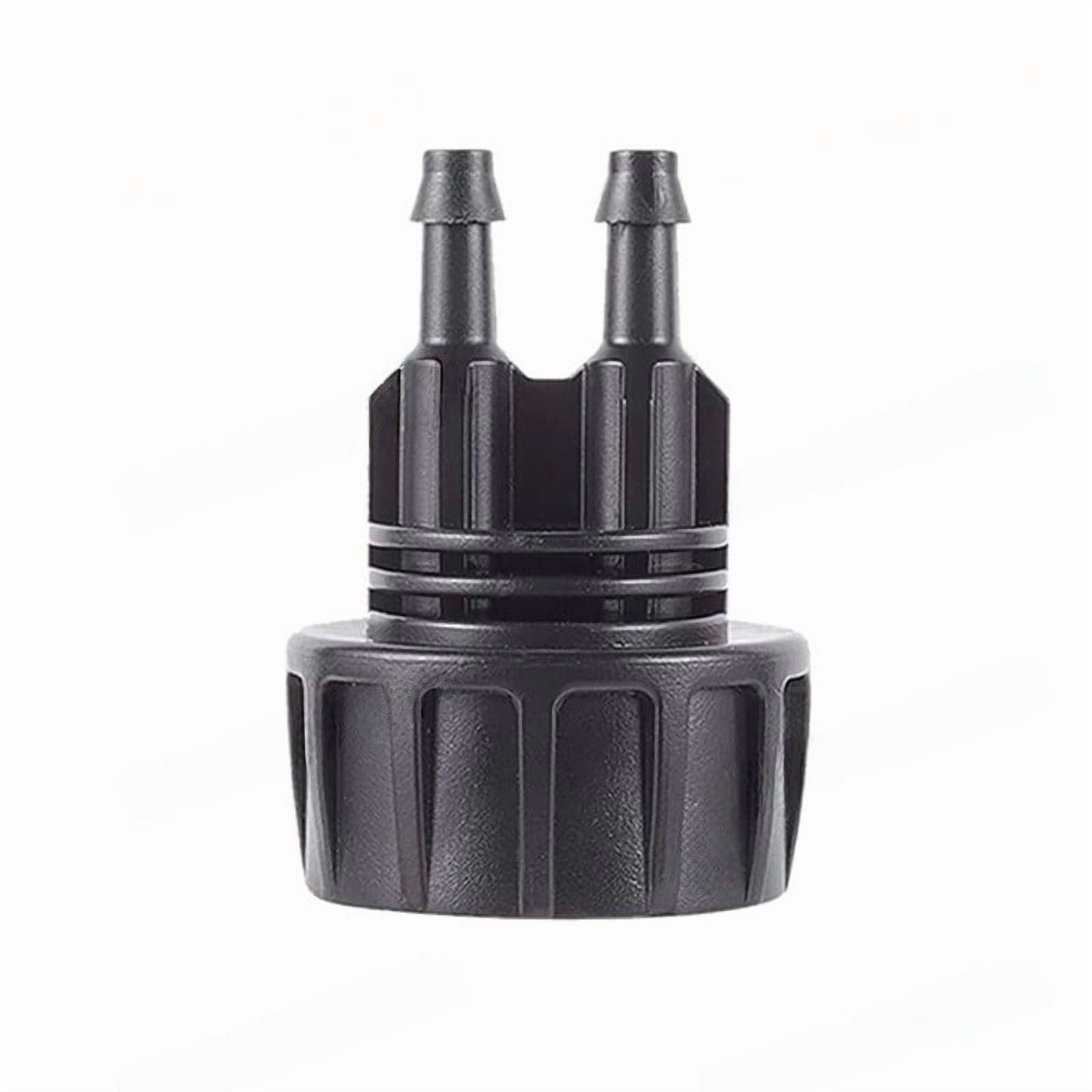Drip Irrigation Hose Adapters, 1/4 Inch Drip Irrigation Tubing x 3/4 FHT Heavy Duty Swivel Garden Faucet Connectors with Lock Barbed for Drip Irrigation System, 1 Pcs, 1.81x1.33 1.85" x 1.33" Black2