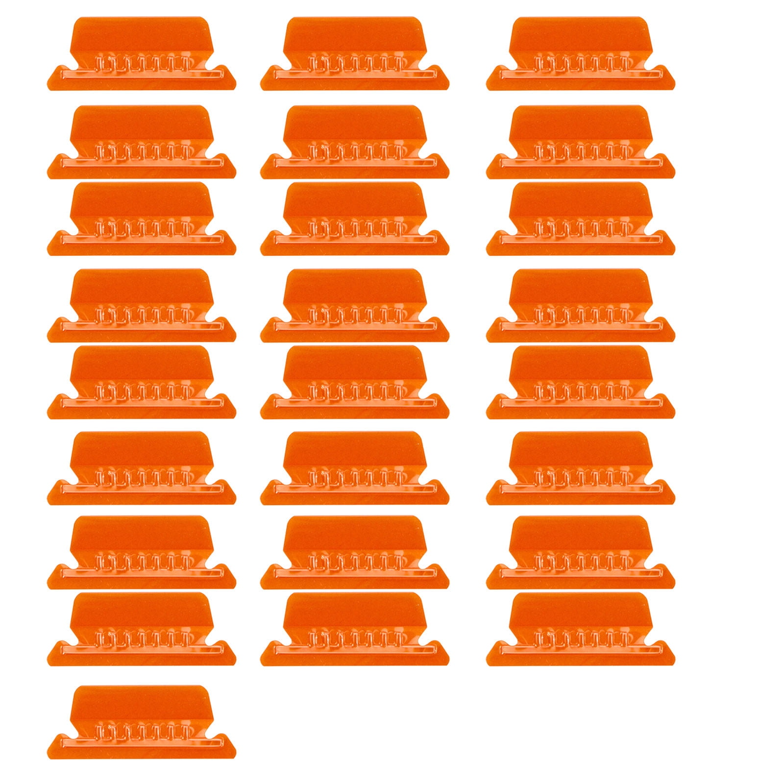 25Pieces 3 Inch Hanging File Folder Tabs and Inserts Large Clear Plastic Hanging Folder Tabs for Quick Identification,For Filing Cabinet Folders Labels Back to Supplies, 6 Colors (Yellow) Orange