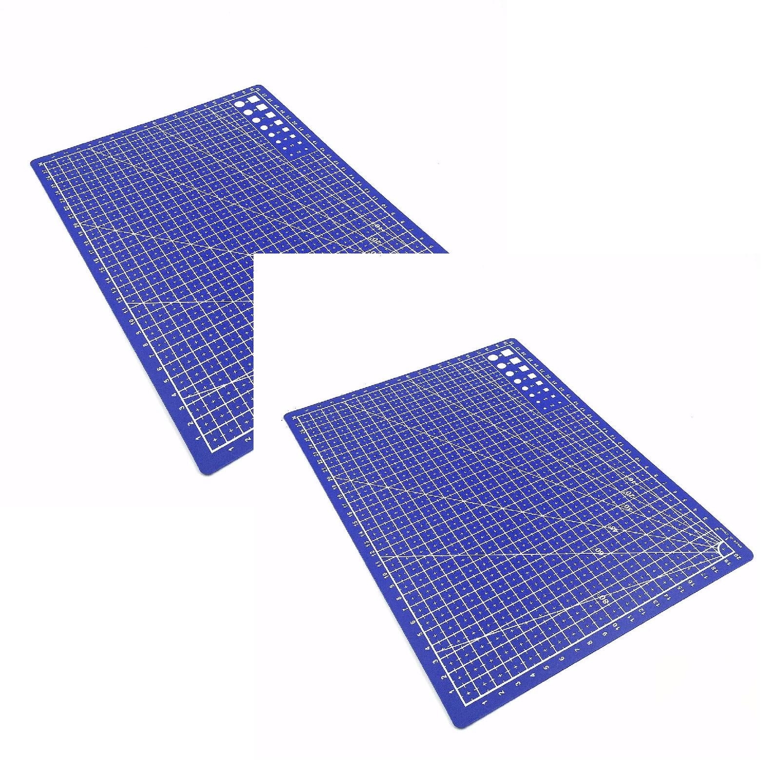 1 Pcs Self Healing Sewing Mat,21x14.5CM Rotary Cutting Mat Double Sided Craft Cutting Board for Sewing Crafts Hobby Fabric Precision Scrapbooking Project,Art Project,2 Colors(Blue) Blue(2pc)