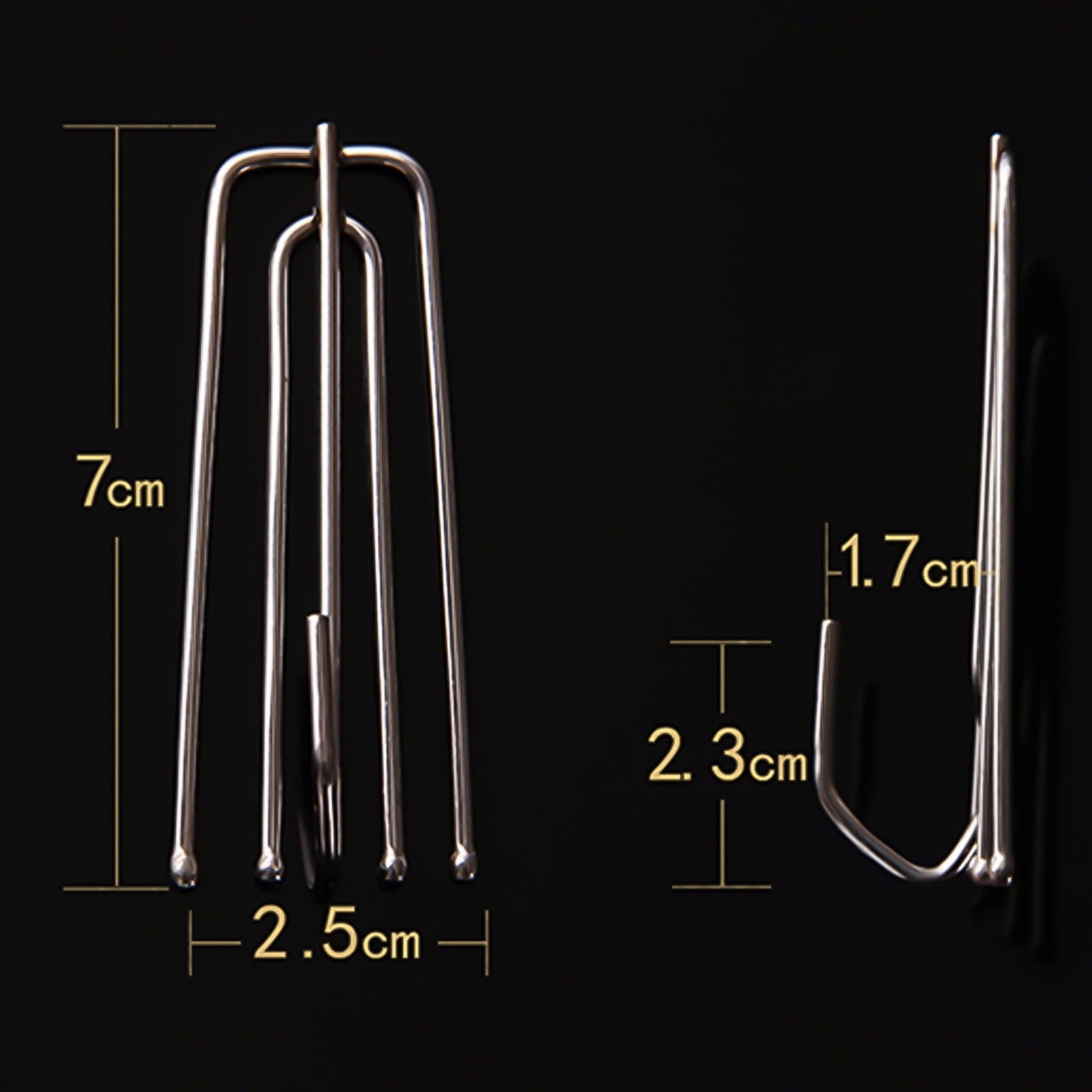 Stainless Steel Drapery Hook and Pin for Pleated Drapes