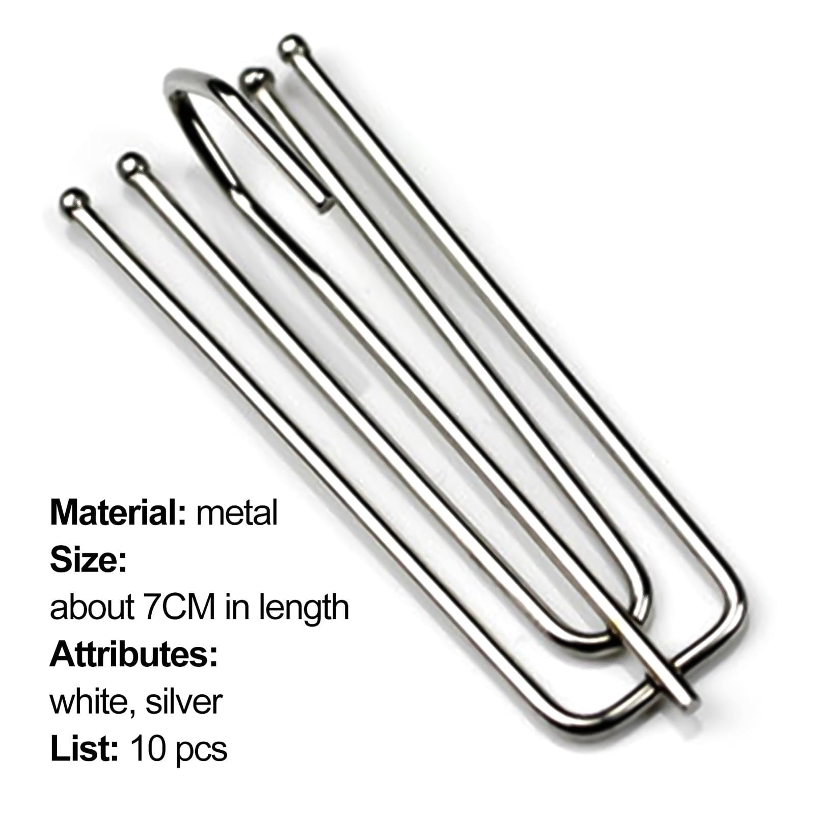 Stainless Steel Drapery Hook and Pin for Pleated Drapes