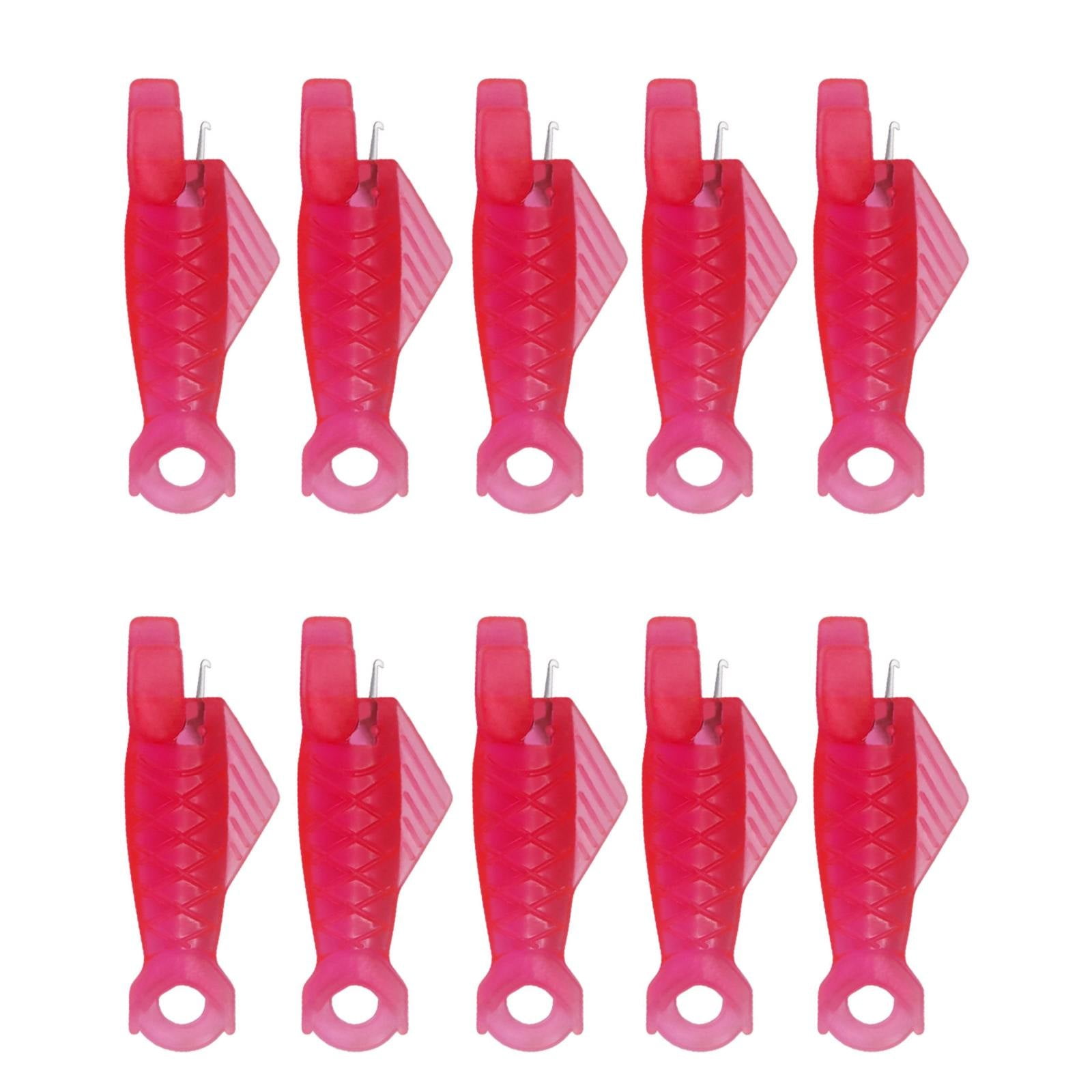 Fish Mouth Sewing Machine Needle Threader Upgraded Automatic Sewing Needle Threader,Simple Needle Threader Tool,Quick Sewing Machine Cycle Simple Needle Threader Tool(5 pcs-HotPink) 10 pcs-HotPink
