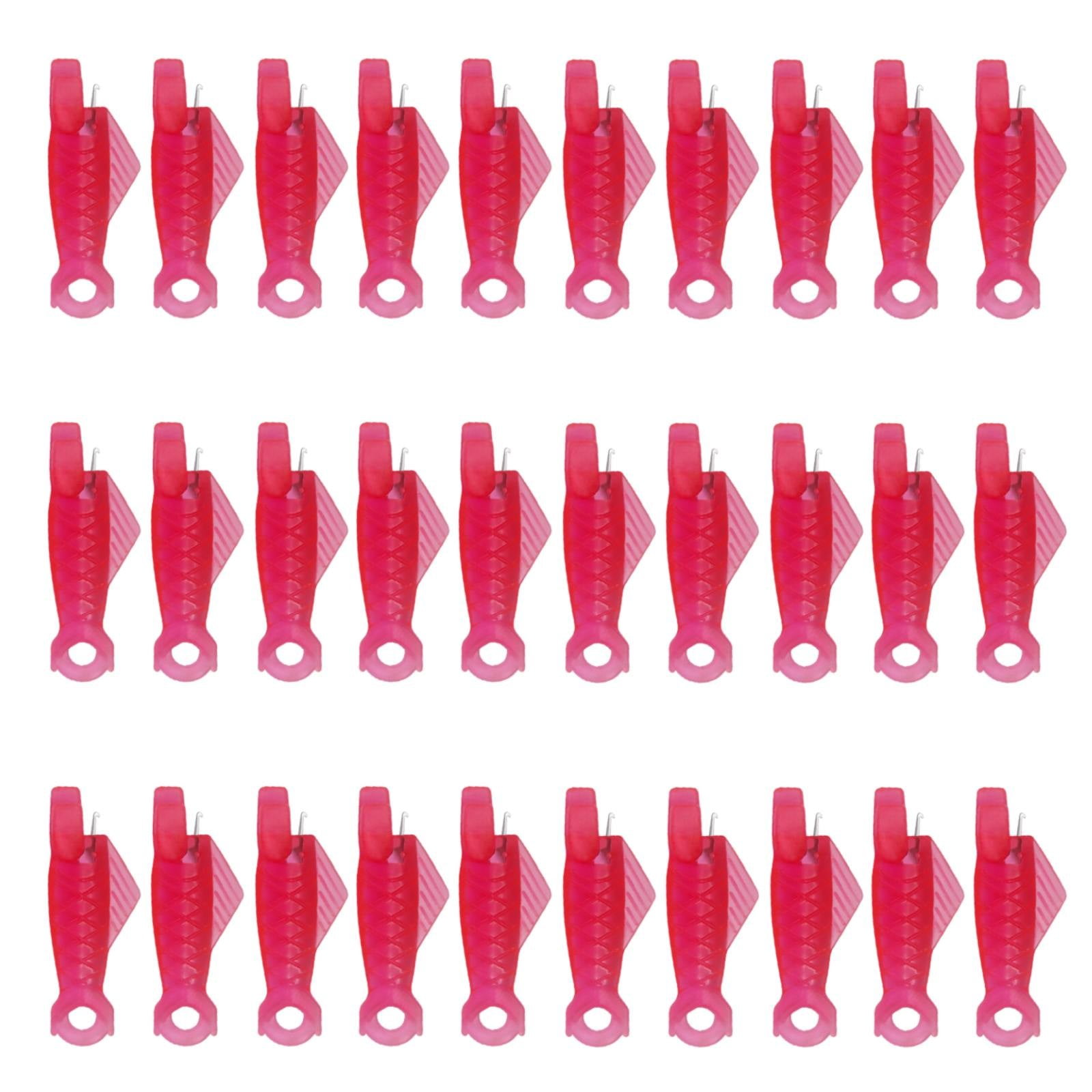 Fish Mouth Sewing Machine Needle Threader Upgraded Automatic Sewing Needle Threader,Simple Needle Threader Tool,Quick Sewing Machine Cycle Simple Needle Threader Tool(5 pcs-HotPink) 30 pcs-HotPink