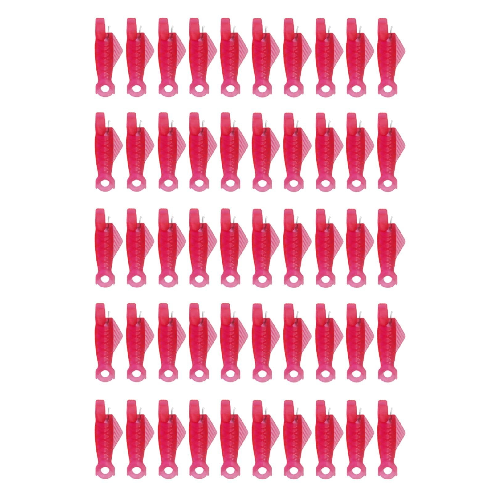 Fish Mouth Sewing Machine Needle Threader Upgraded Automatic Sewing Needle Threader,Simple Needle Threader Tool,Quick Sewing Machine Cycle Simple Needle Threader Tool(5 pcs-HotPink) 50 pcs-HotPink