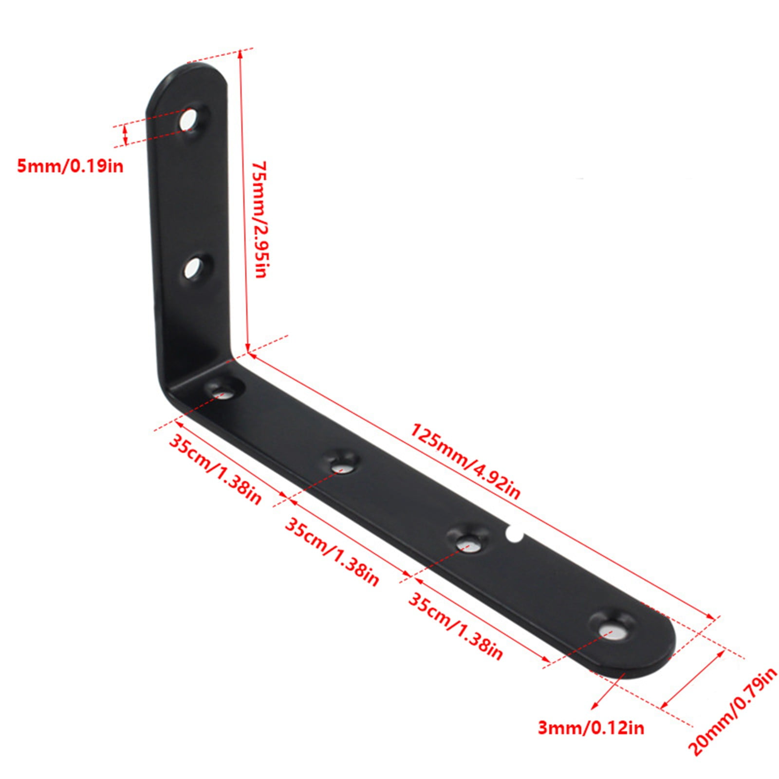Black L Brackets for Wood
