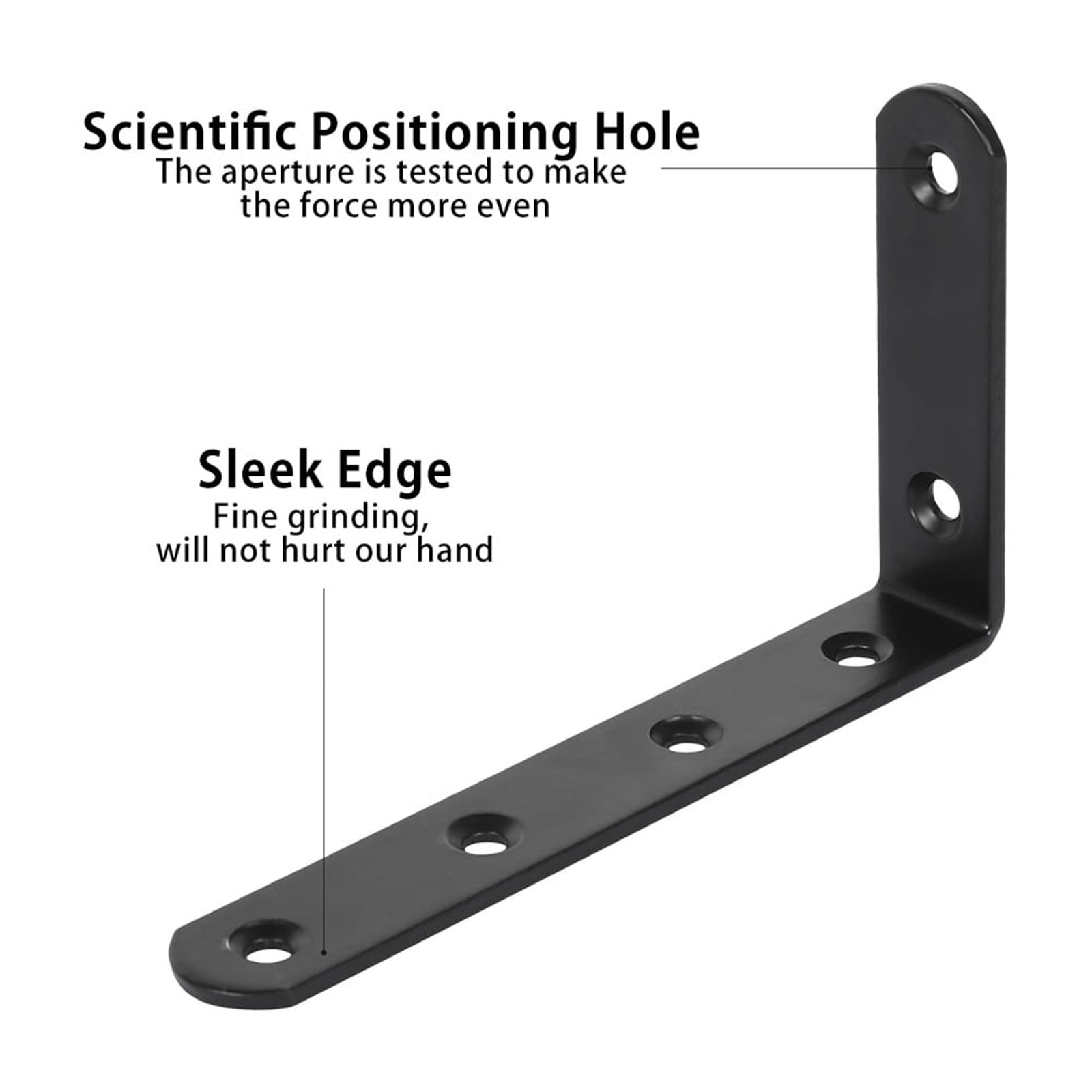 Black L Brackets for Wood