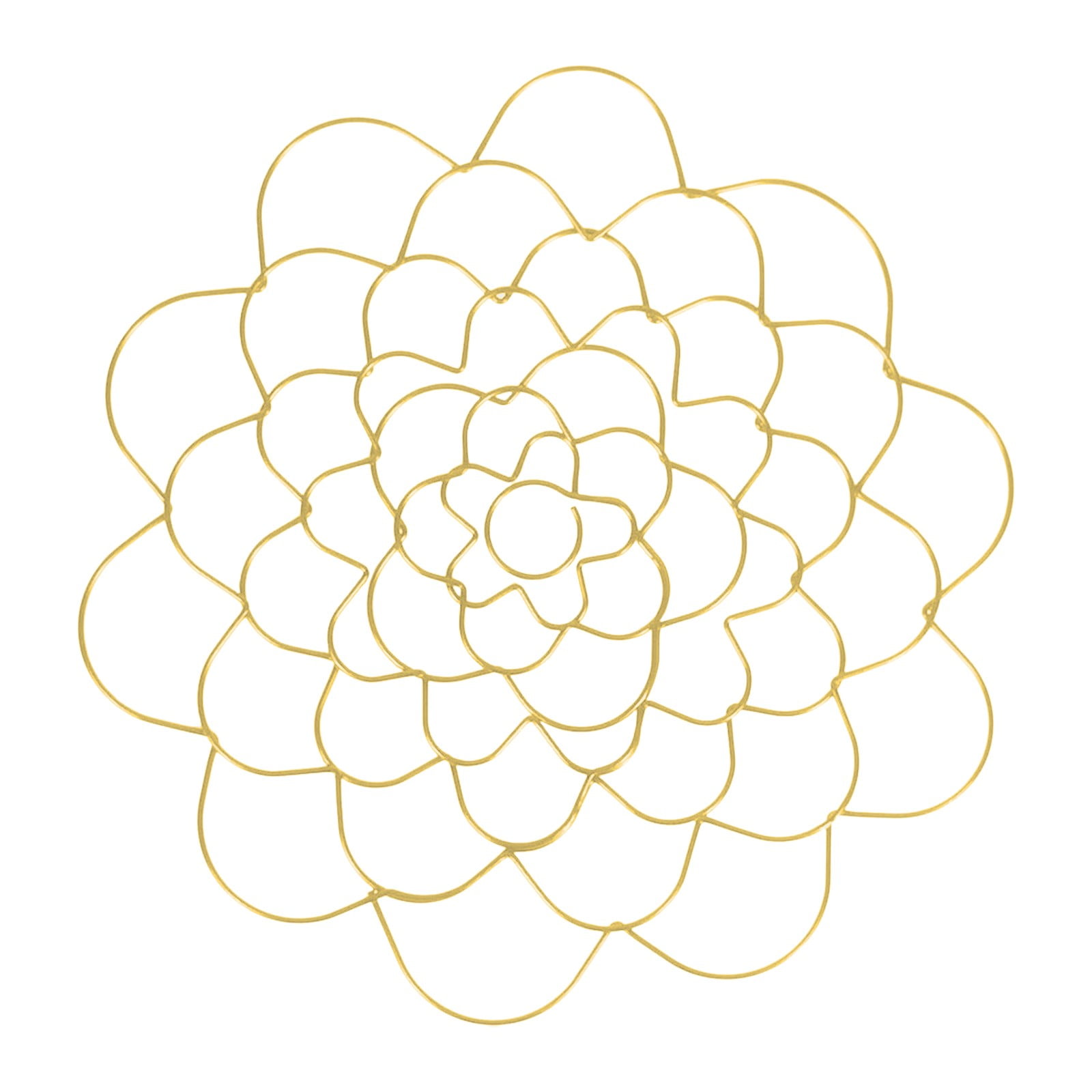 Stainless Steel Flower Arranger Frog, Wire Flower Arrangement Holder, Round Floral Lid Organizer Grid Tool, for Floral Plant Vase Stems Bouquets Fixation, Gold, 4 Inches 4" Gold