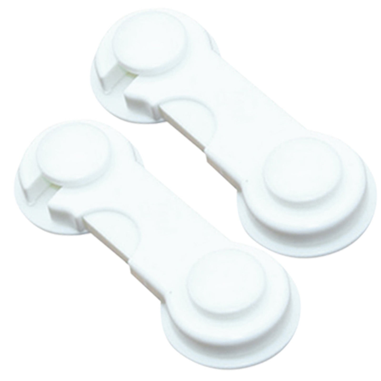 Cabinet Locks for Pet Safety, Plastic Latches with Adhesive for Drawer Cupboards Closet and Pantry Door, Fridge Lock for Protecting Dog and Cat, 2 Pcs, 3.74 Inches 3.74" Brown