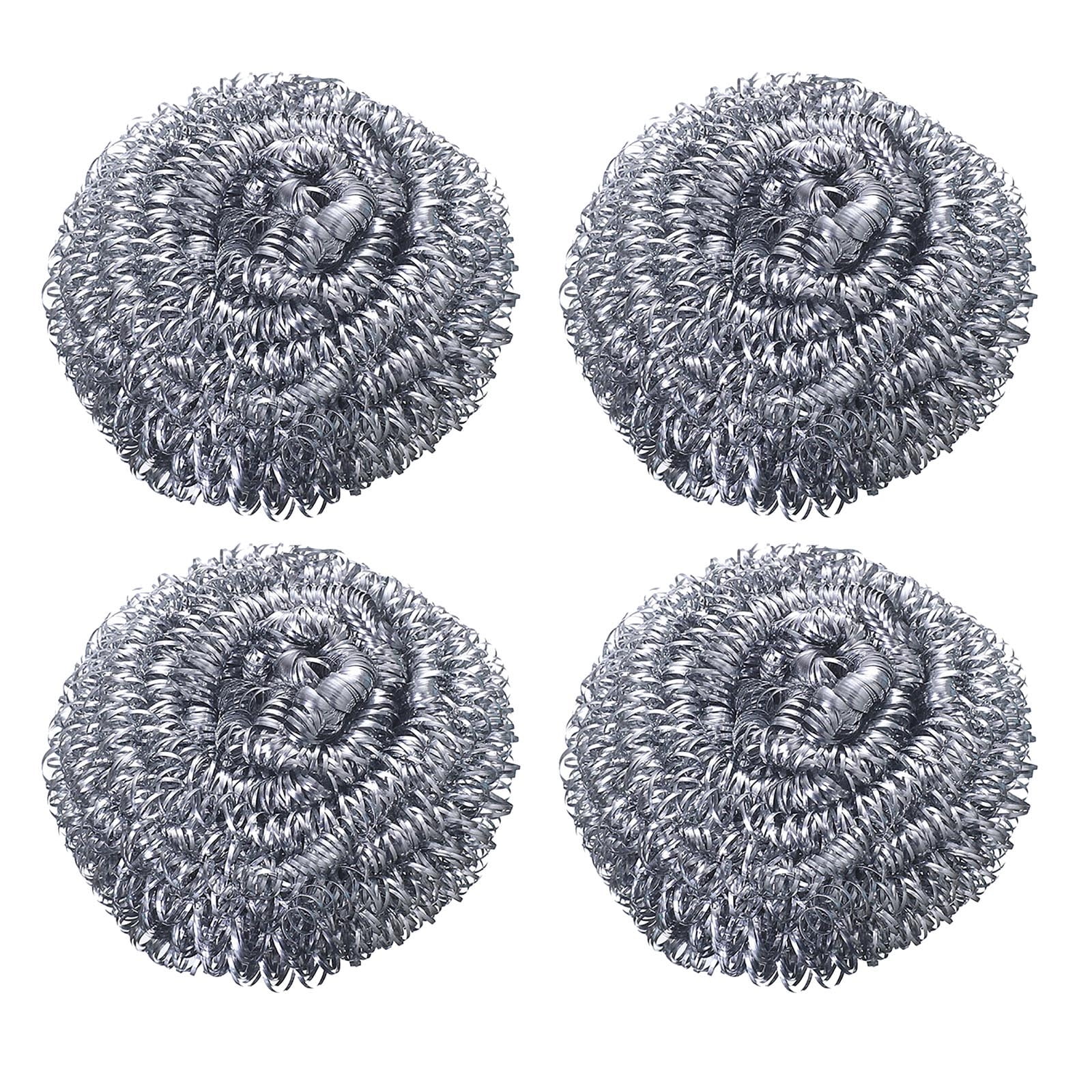 Stainless Steel Scrubbers,Stainless Steel Scourers Sponges ,Stainless Steel Scrubbing Pads,Metal Scouring Pads,Steel Wool Scrubbers For Stoves, Pots, Cooker Hoods, That Are Difficult To Clean 4pcs