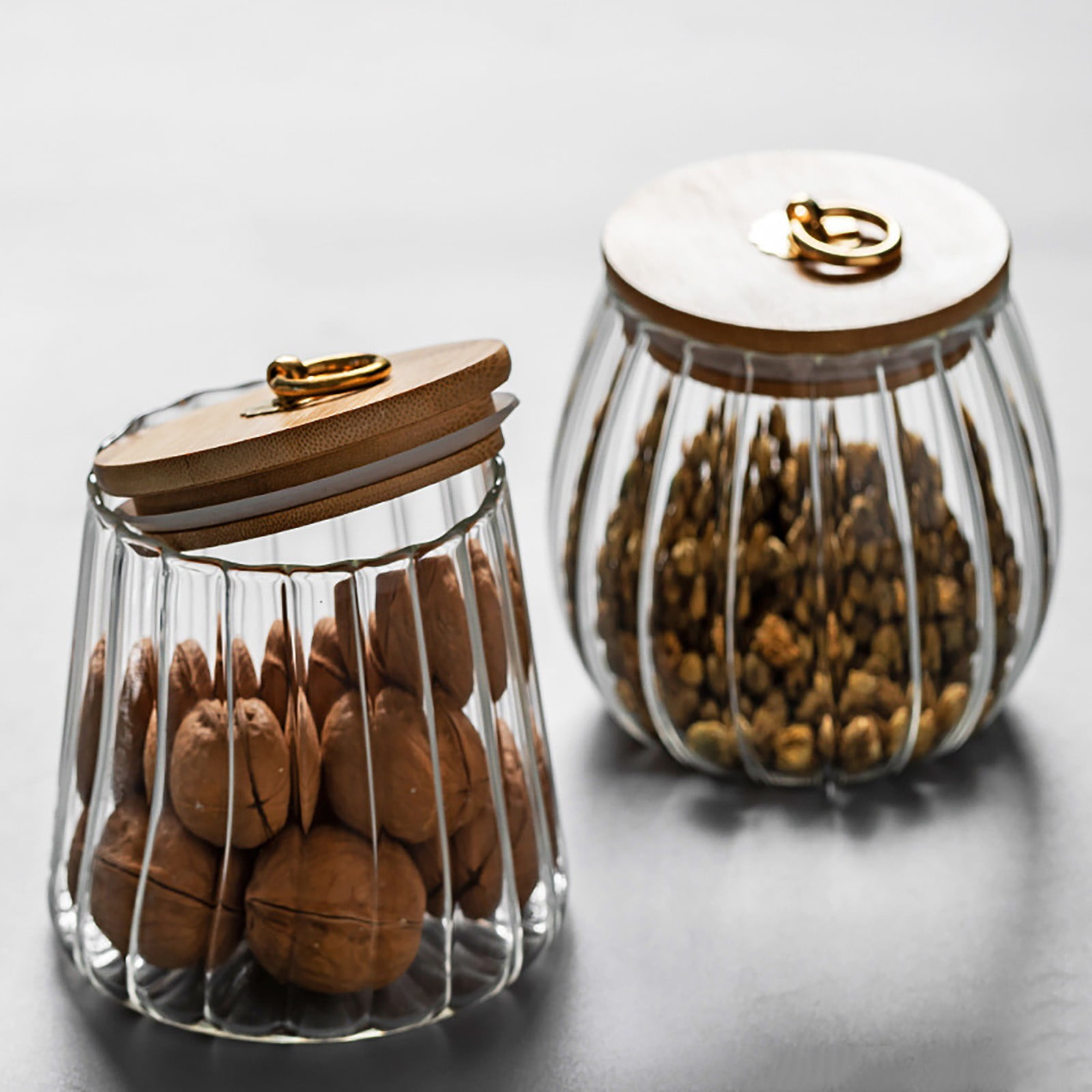 Sugar Containers With Bamboo Lids