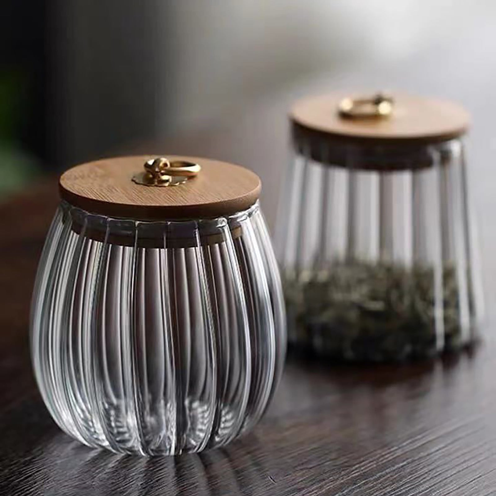 Sugar Containers With Bamboo Lids