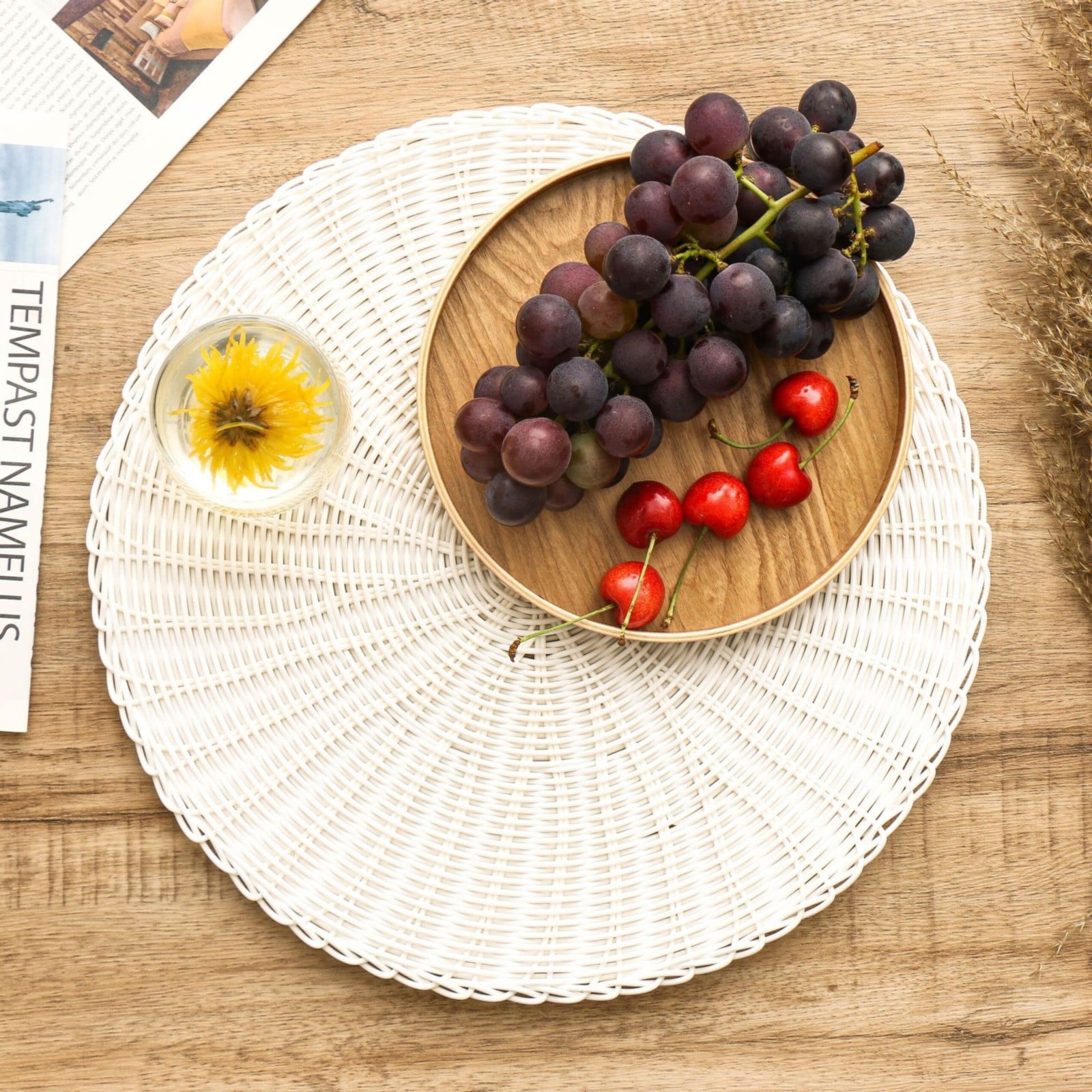 14 Inch Round Woven Placemats