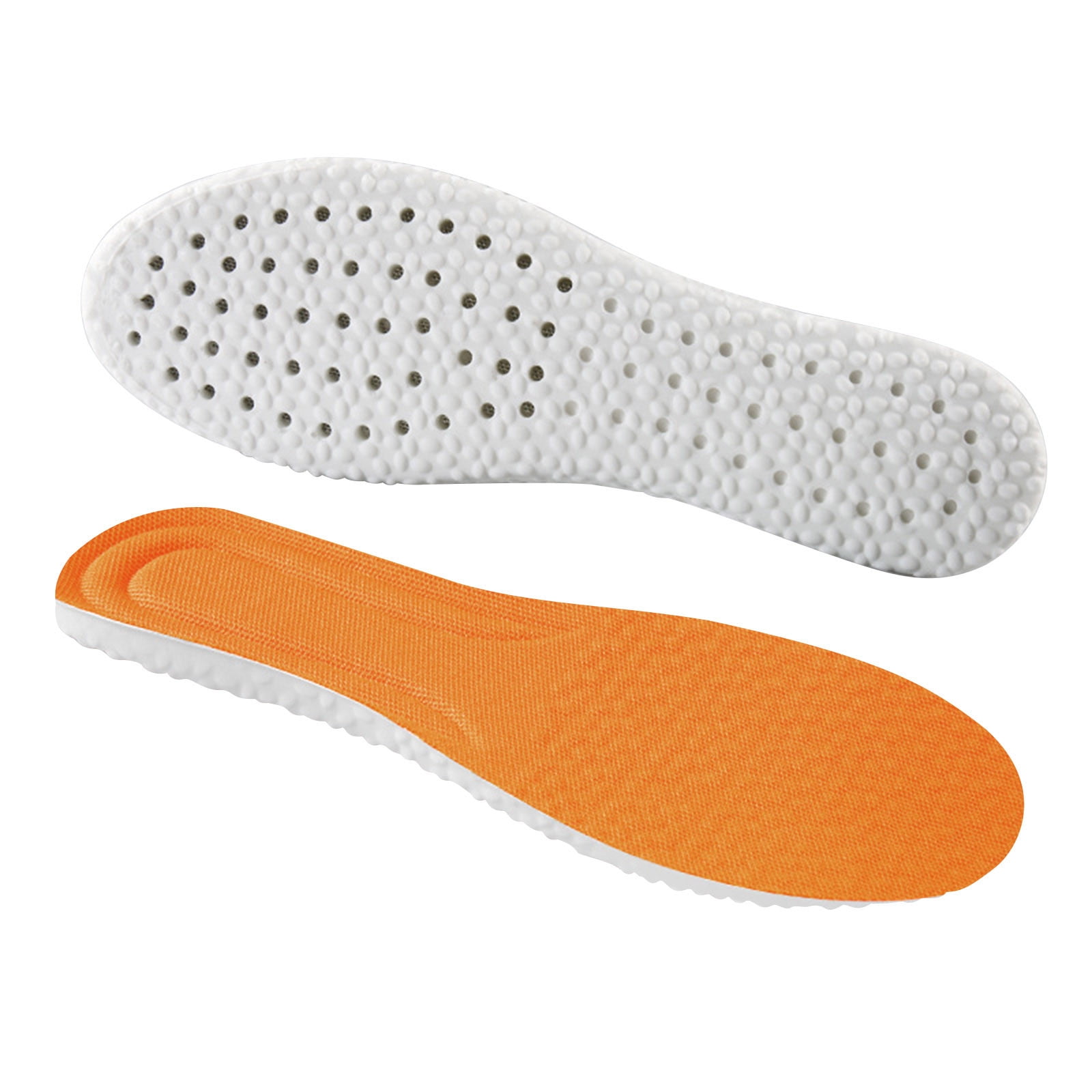 Steppers Insoles for Men Women, Massage Insole, Cloud Insole, Men's Comfortble Steppers Shoe Insoles Inserts, Memory Foam with Arch Surpport Insoles for Arch Pain,Advanced Sport Massaging Insoles Orange 43-44