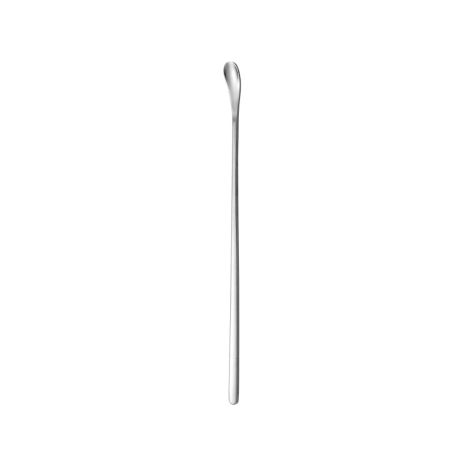 Stainless Steel Coffee Stirring Spoons,Reusable Drink & Cocktail Stir Sticks Scoop,Stainless Steel Stirring Spoons For Coffee Cocktail Mixing Spoon With Long Handle Stir Sticks,Multicolor 7.6" Silver