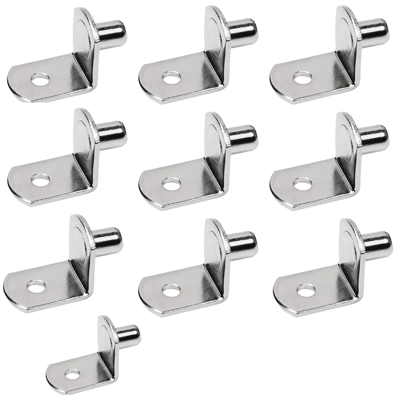 20 Pcs Shelf Support Peg,L Shaped Metal Shelf Peg With Hole,6 Mm Cabinet Shelf Bracket Peg,L-Shaped Plated Shelf Pins Holders for Bookcase Kitchen Closet Shelf Shelves Furniture Cabinet 20PCS