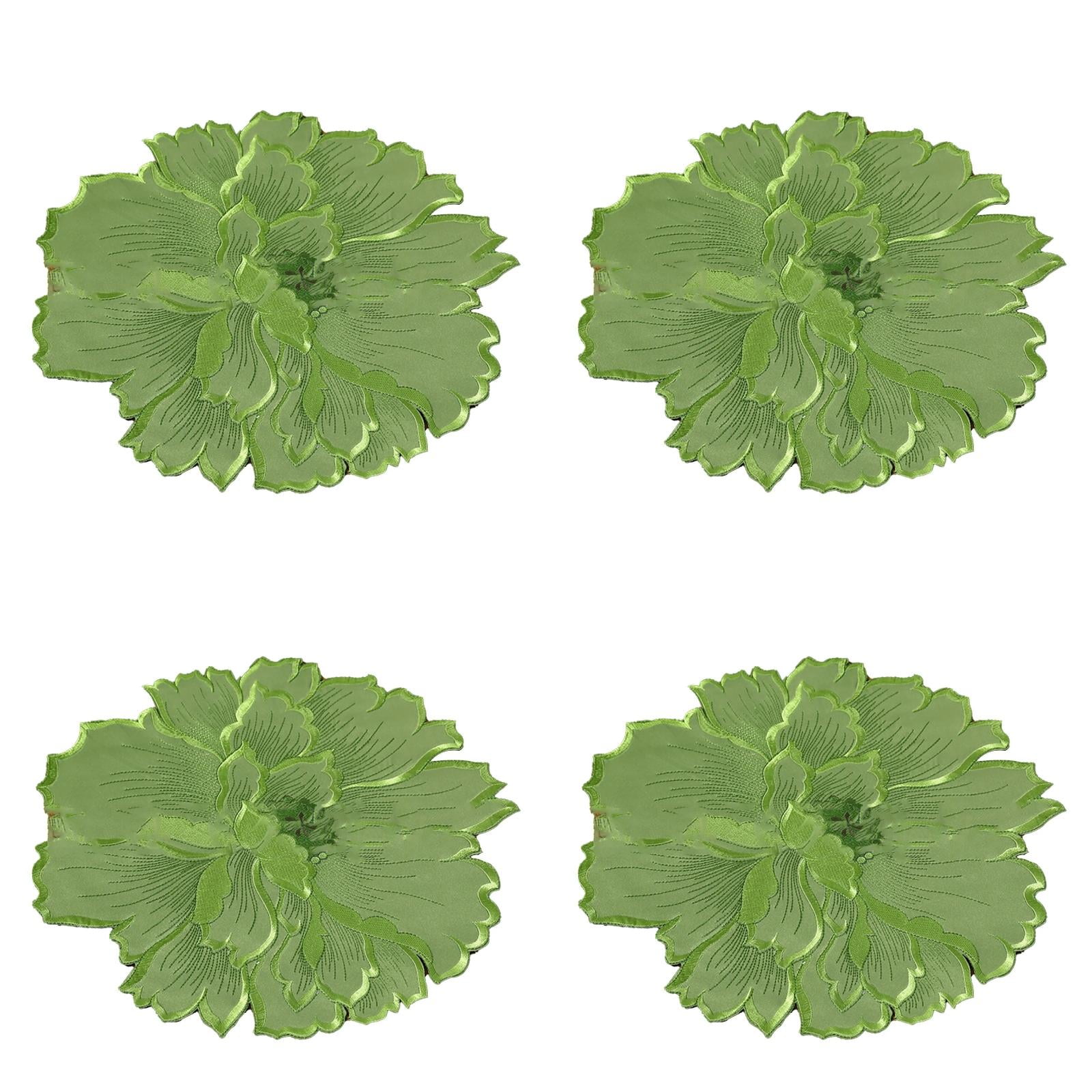 4 Pcs Flower Placemat 4 Pcs Flower Placemat