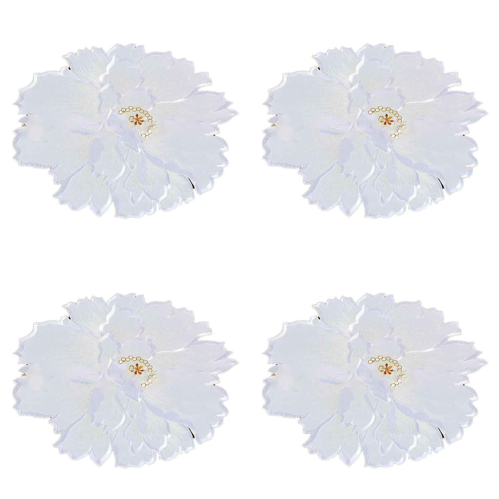 4 Pcs Flower Placemat 4 Pcs Flower Placemat