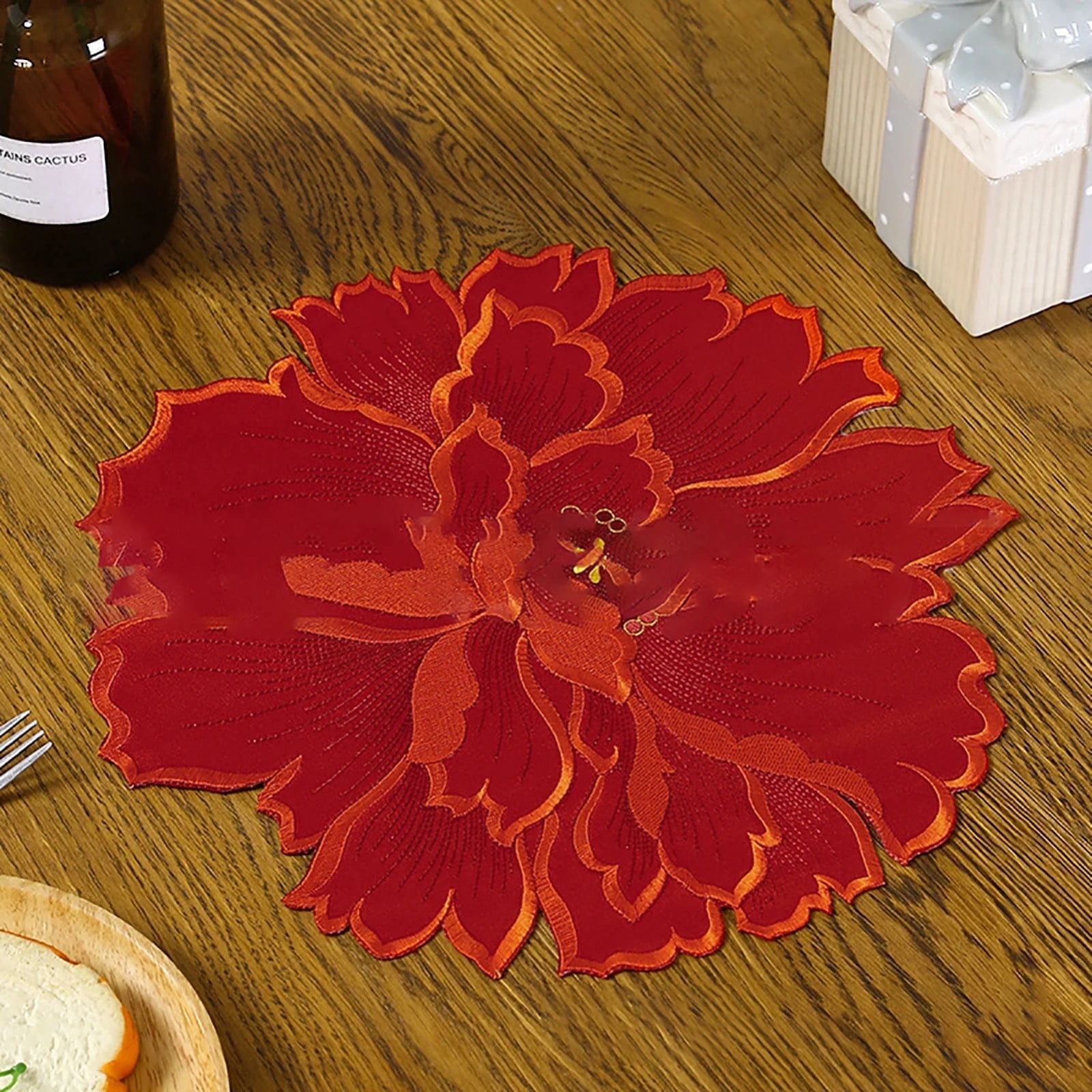 4 Pcs Flower Placemat
