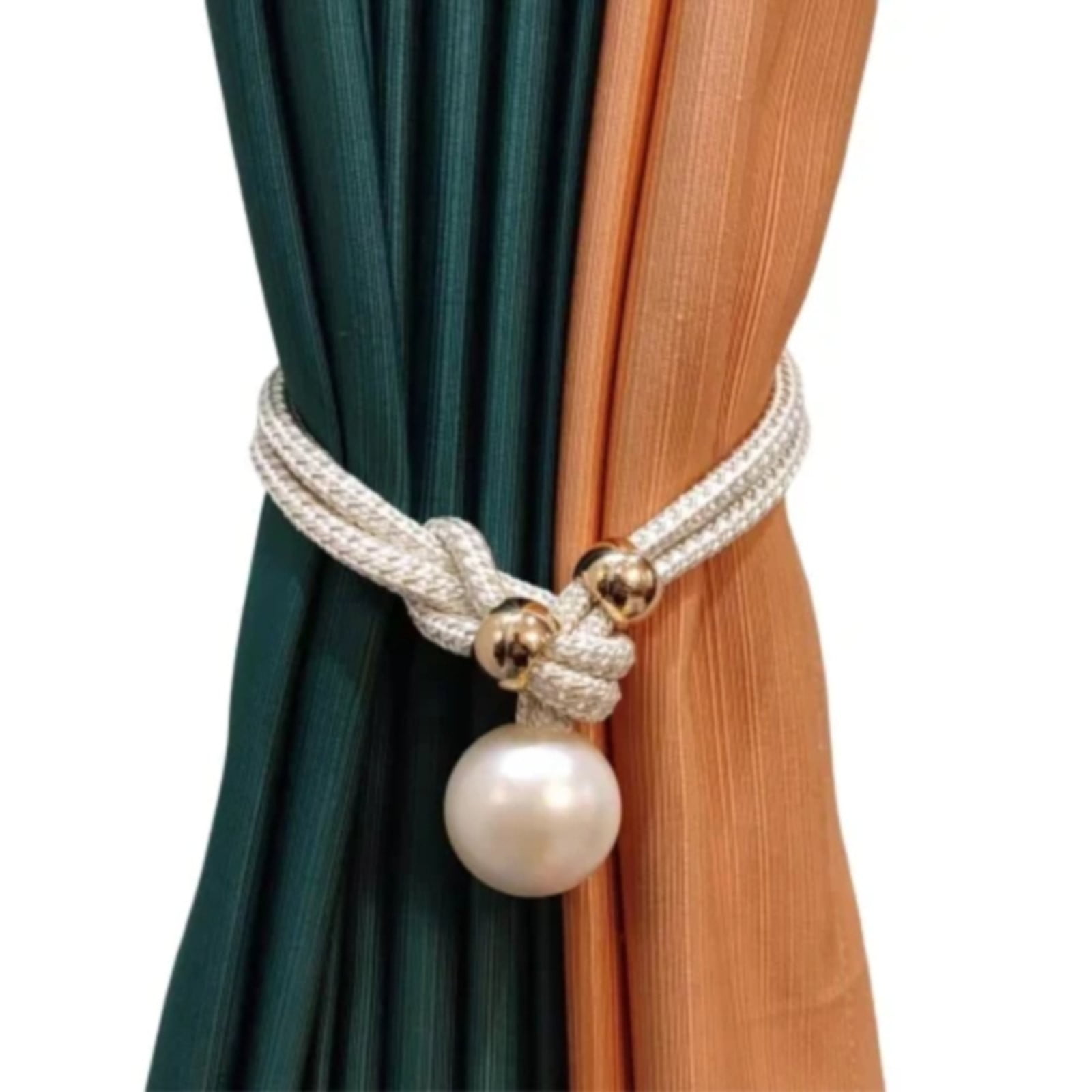 Adjustable Big Pearl Curtain Tiebacks