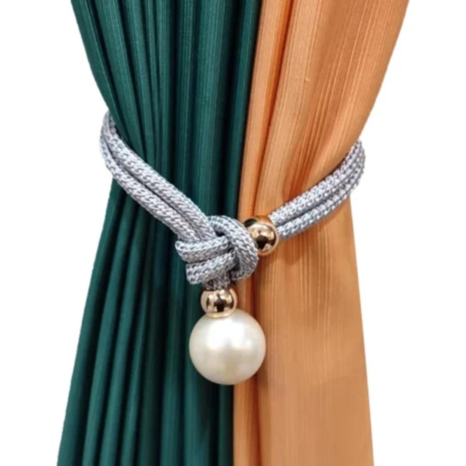 Adjustable Big Pearl Curtain Tiebacks