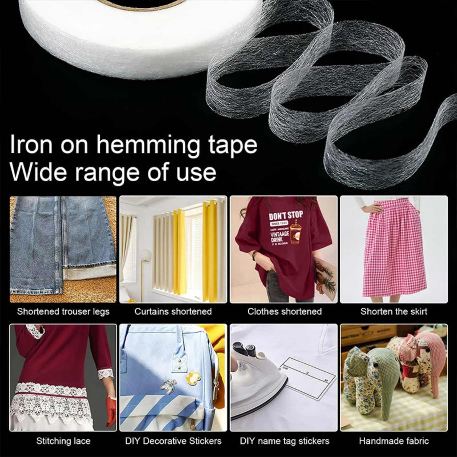 White No Sew Hemming Tape Double Sided