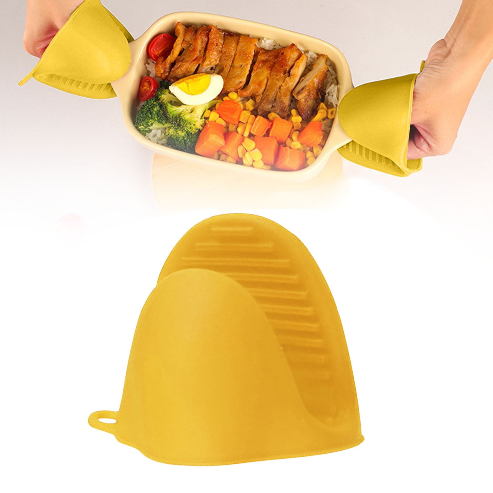 Oven Mitts Heat Resistant, Mini Oven Mitts, Mini Silicone Oven Gloves,Pinch Grips Mitts Potholder for Kitchen Cooking & Baking, 1 Pcs, 3.93x3.35 3.93" x 3.35" Rose Red