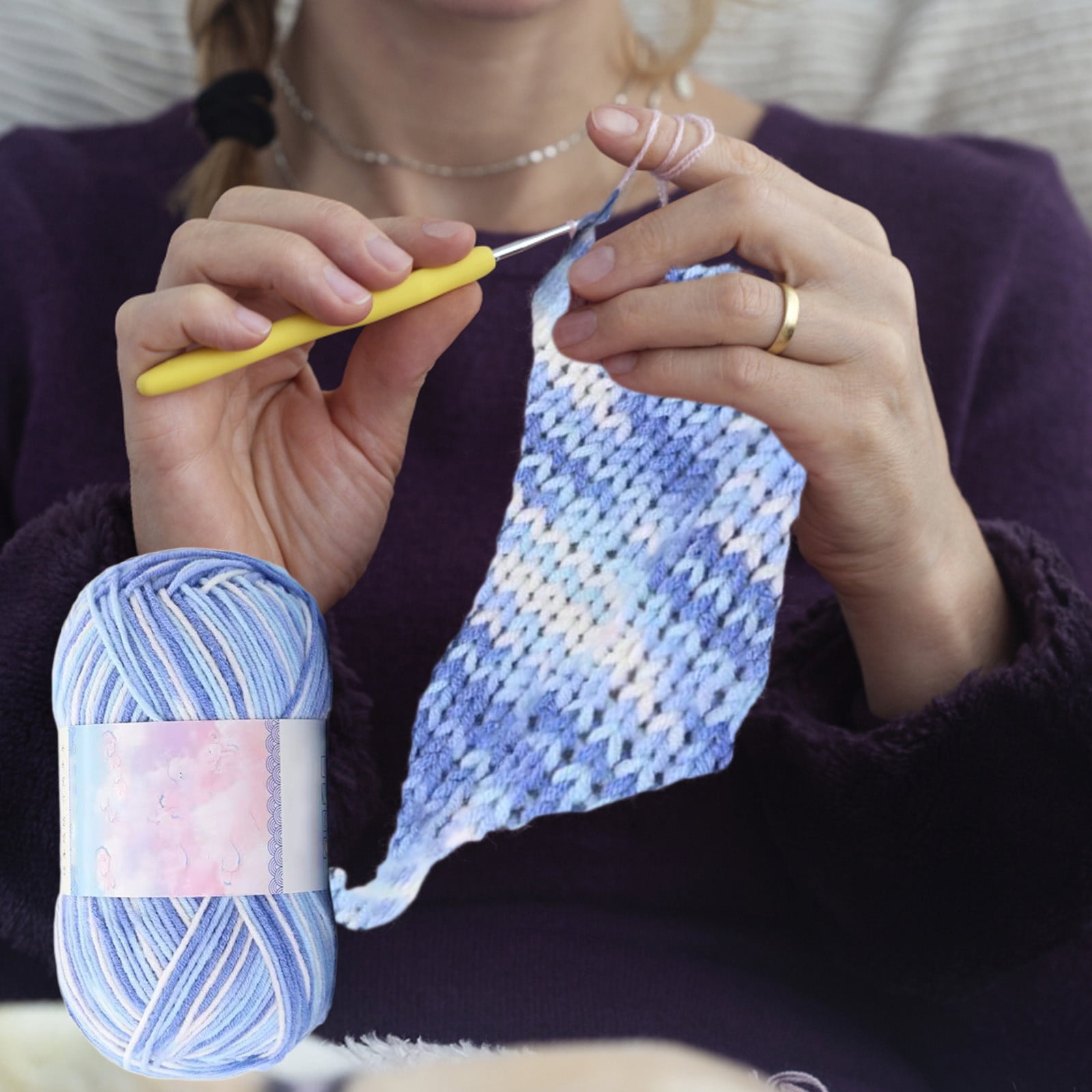 Milk Cotton Tie-Dye Yarn for Knitting and Crochet