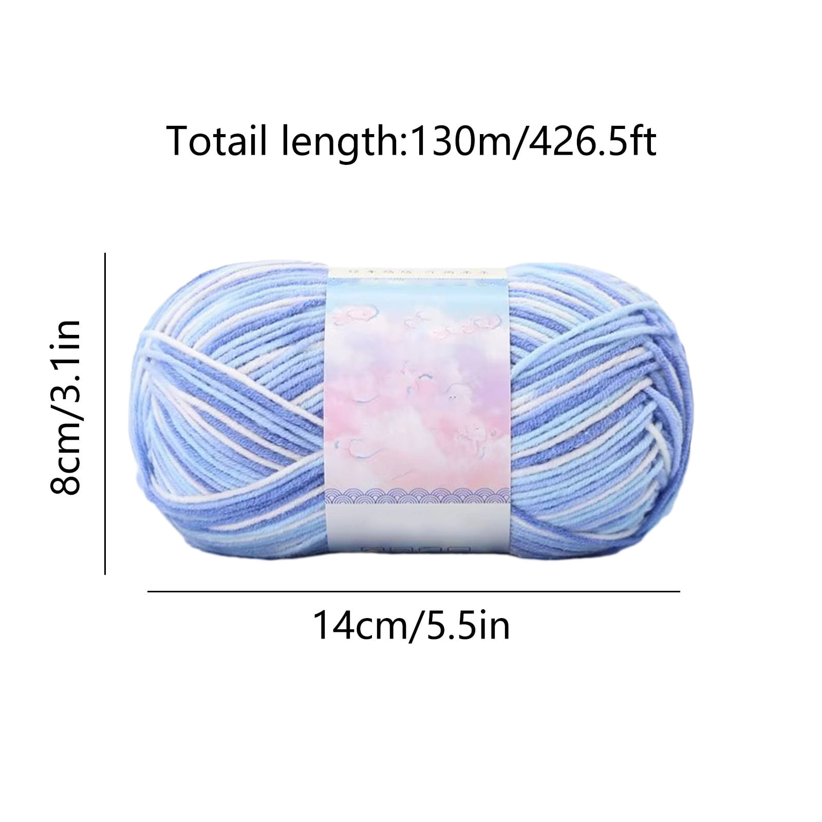 Milk Cotton Tie-Dye Yarn for Knitting and Crochet