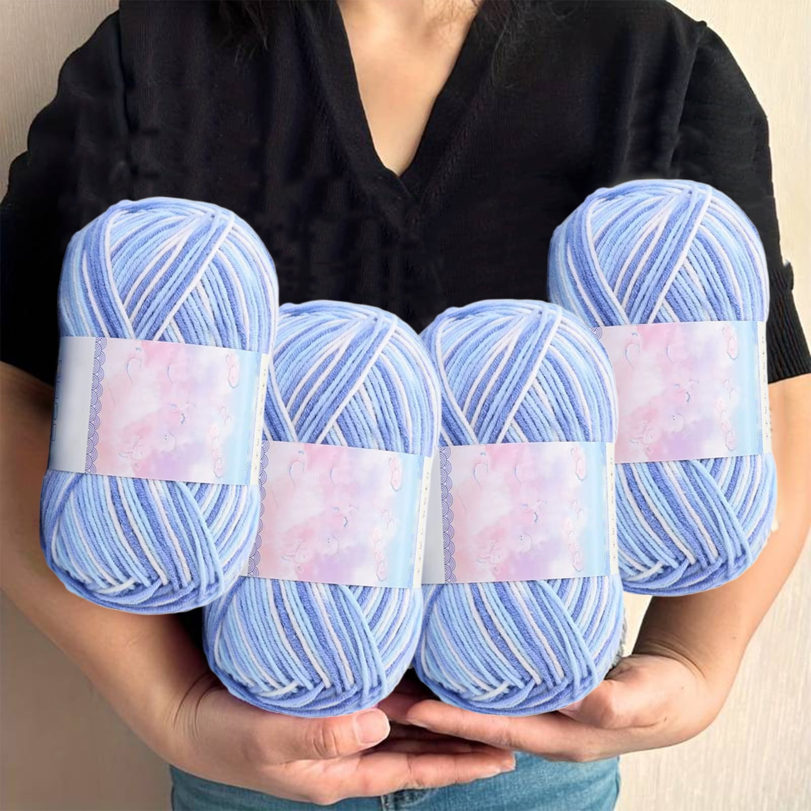 Milk Cotton Tie-Dye Yarn for Knitting and Crochet