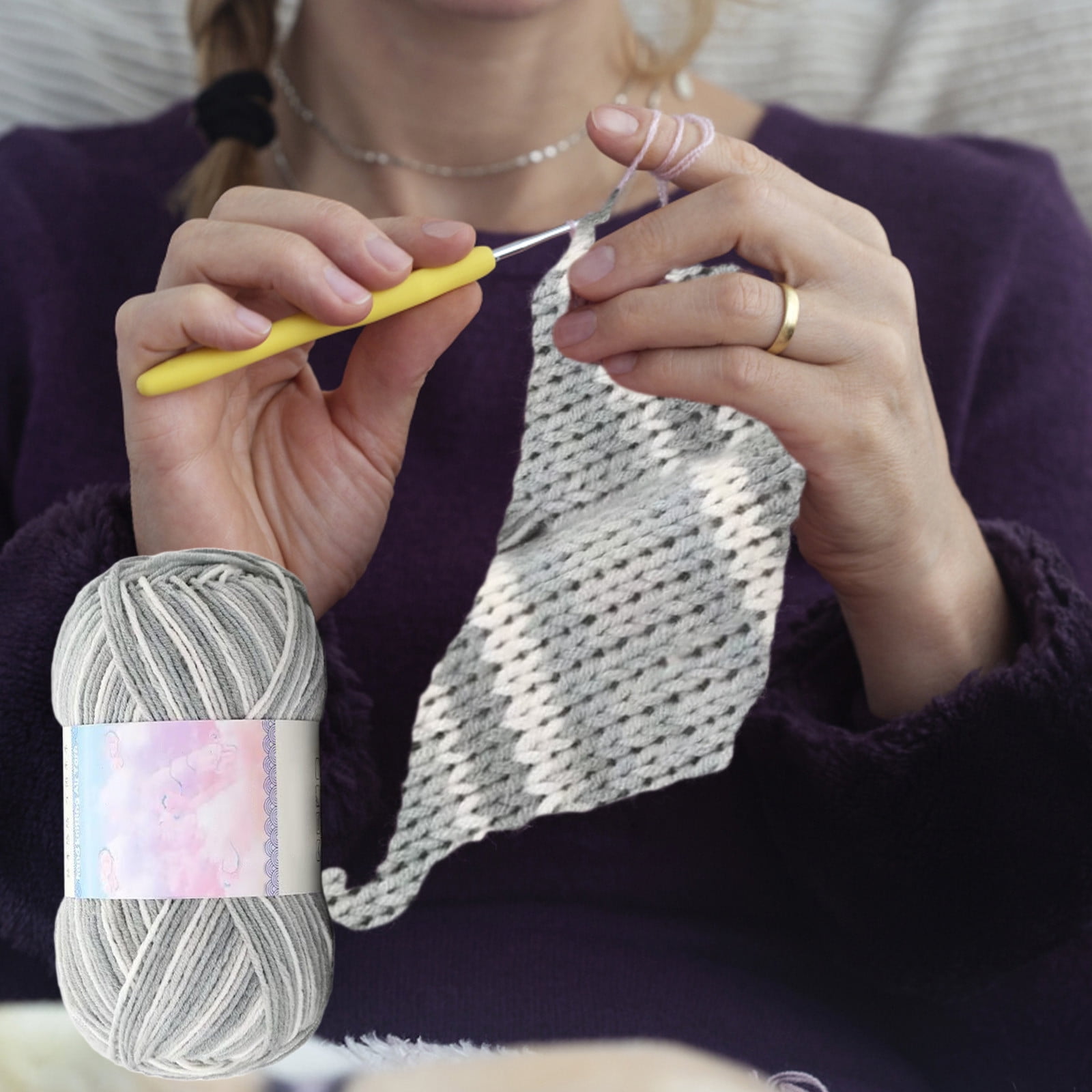 Milk Cotton Tie-Dye Yarn for Knitting and Crochet