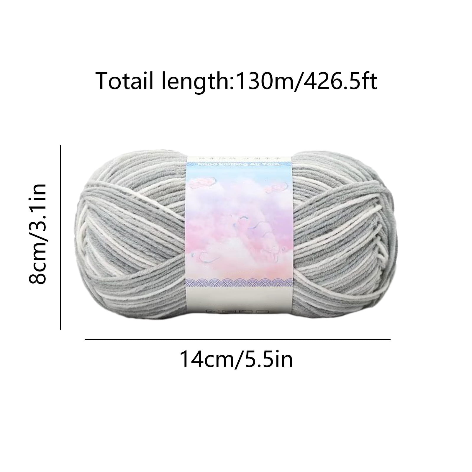 Milk Cotton Tie-Dye Yarn for Knitting and Crochet