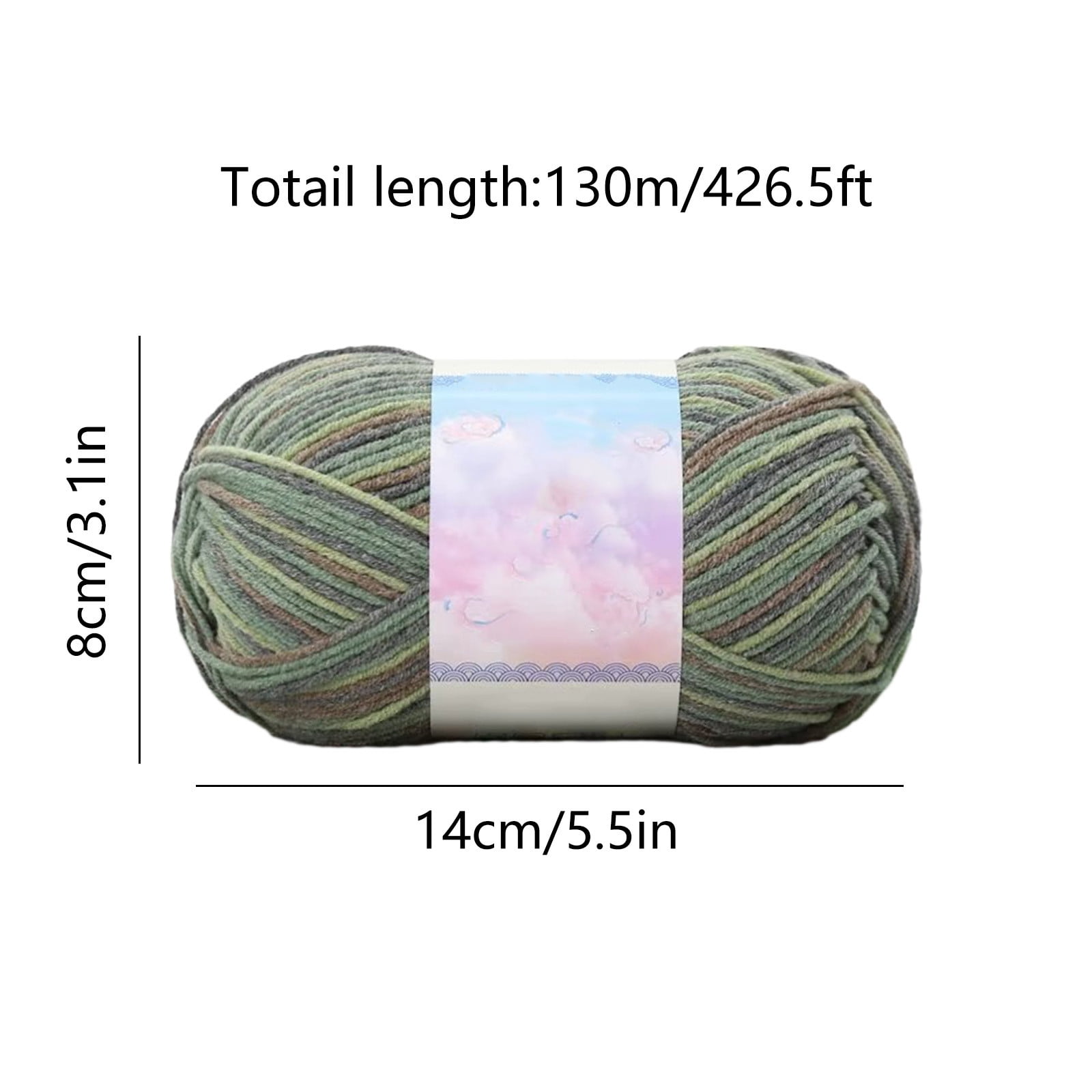 Milk Cotton Tie-Dye Yarn for Knitting and Crochet