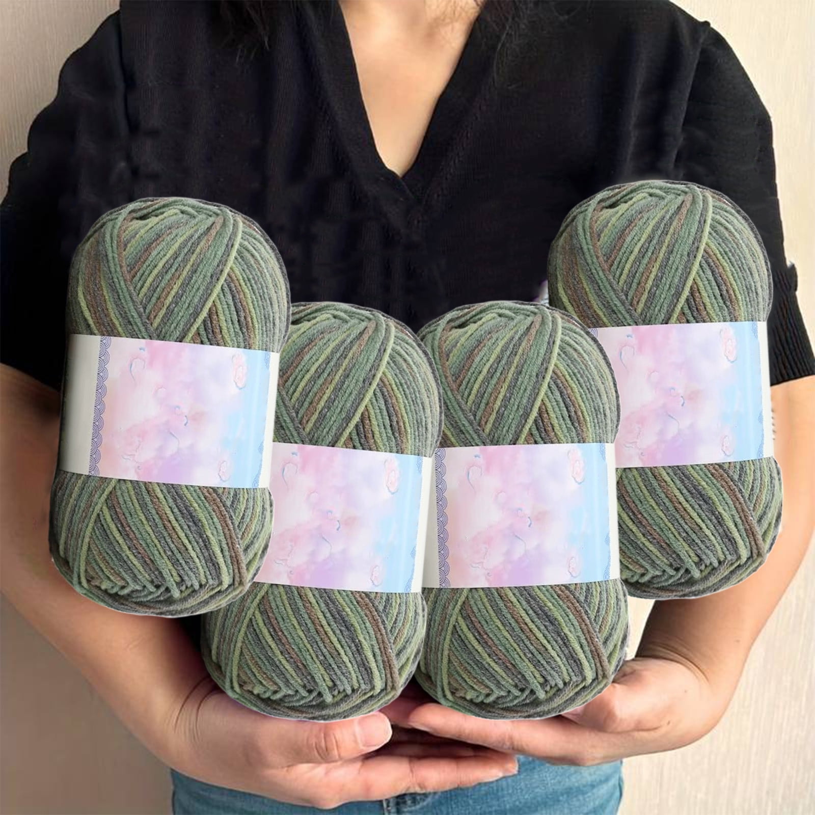 Milk Cotton Tie-Dye Yarn for Knitting and Crochet