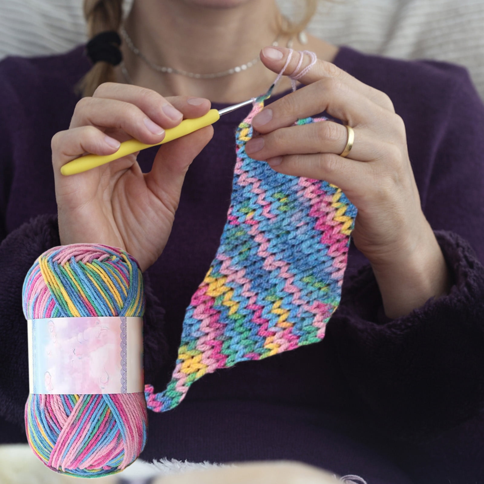 Milk Cotton Tie-Dye Yarn for Knitting and Crochet