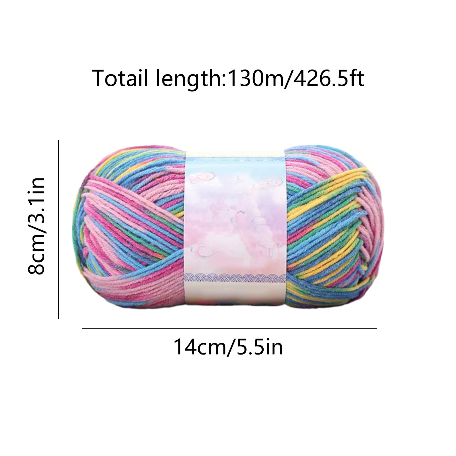 Milk Cotton Tie-Dye Yarn for Knitting and Crochet
