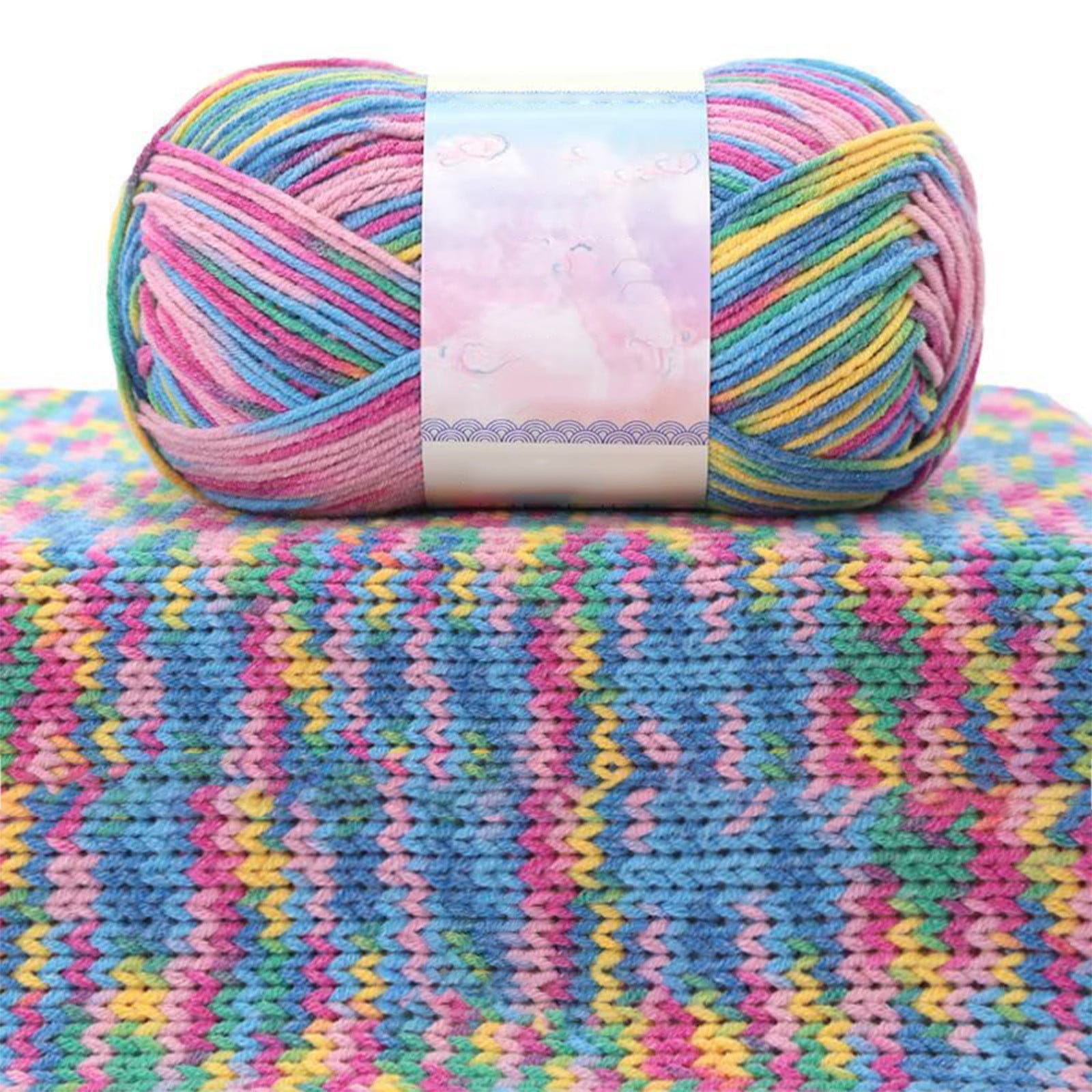 Milk Cotton Tie-Dye Yarn for Knitting and Crochet