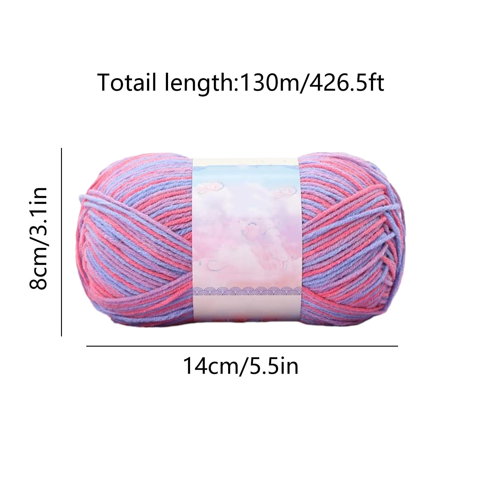 Milk Cotton Tie-Dye Yarn for Knitting and Crochet
