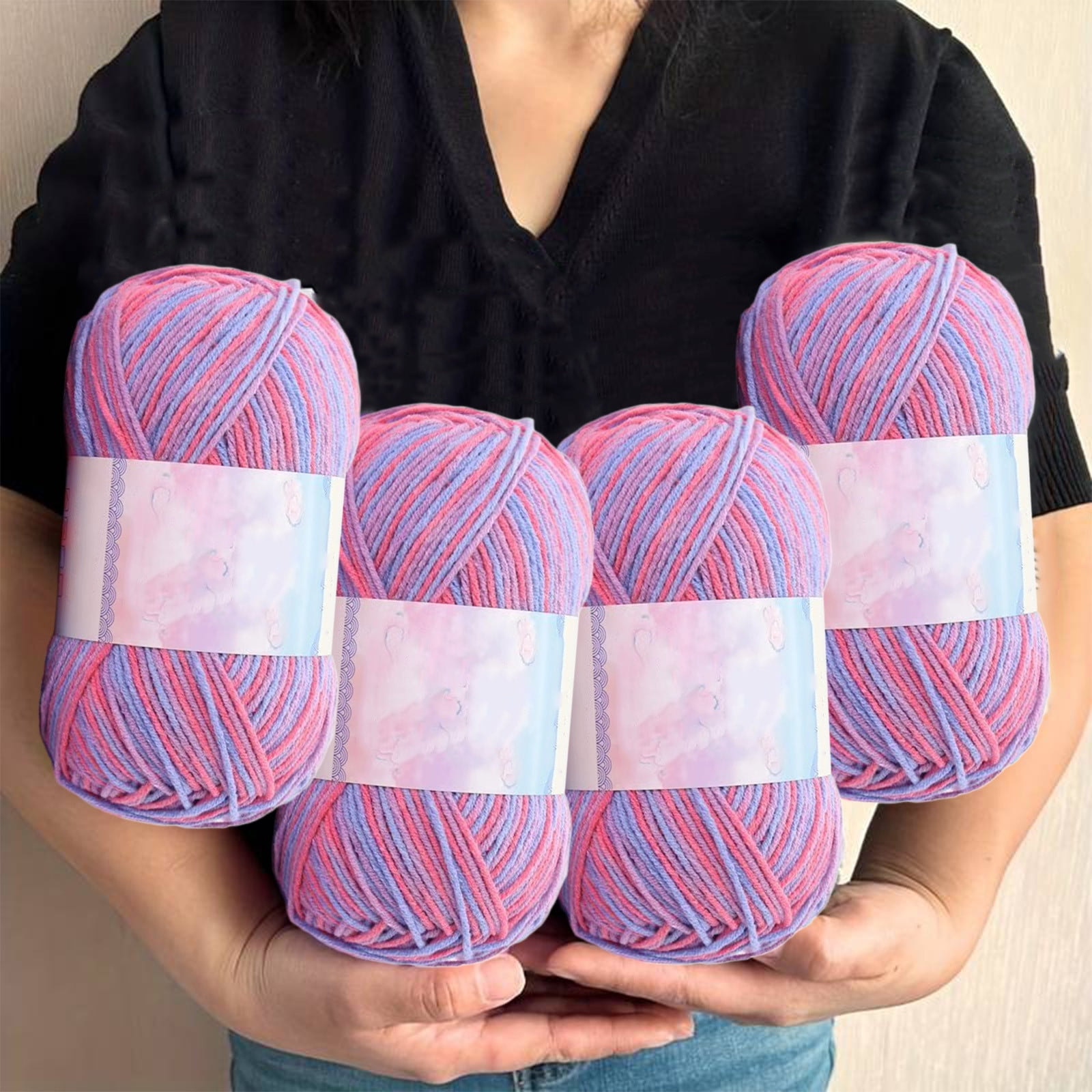 Milk Cotton Tie-Dye Yarn for Knitting and Crochet