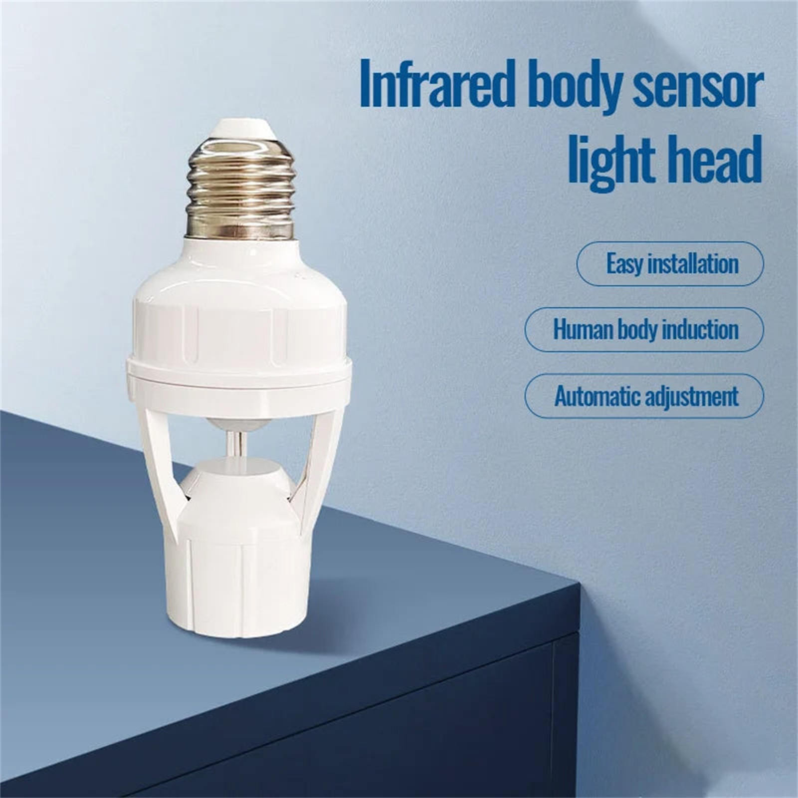 E27 Screw Motion Sensor Light Socket with Infrared Detection