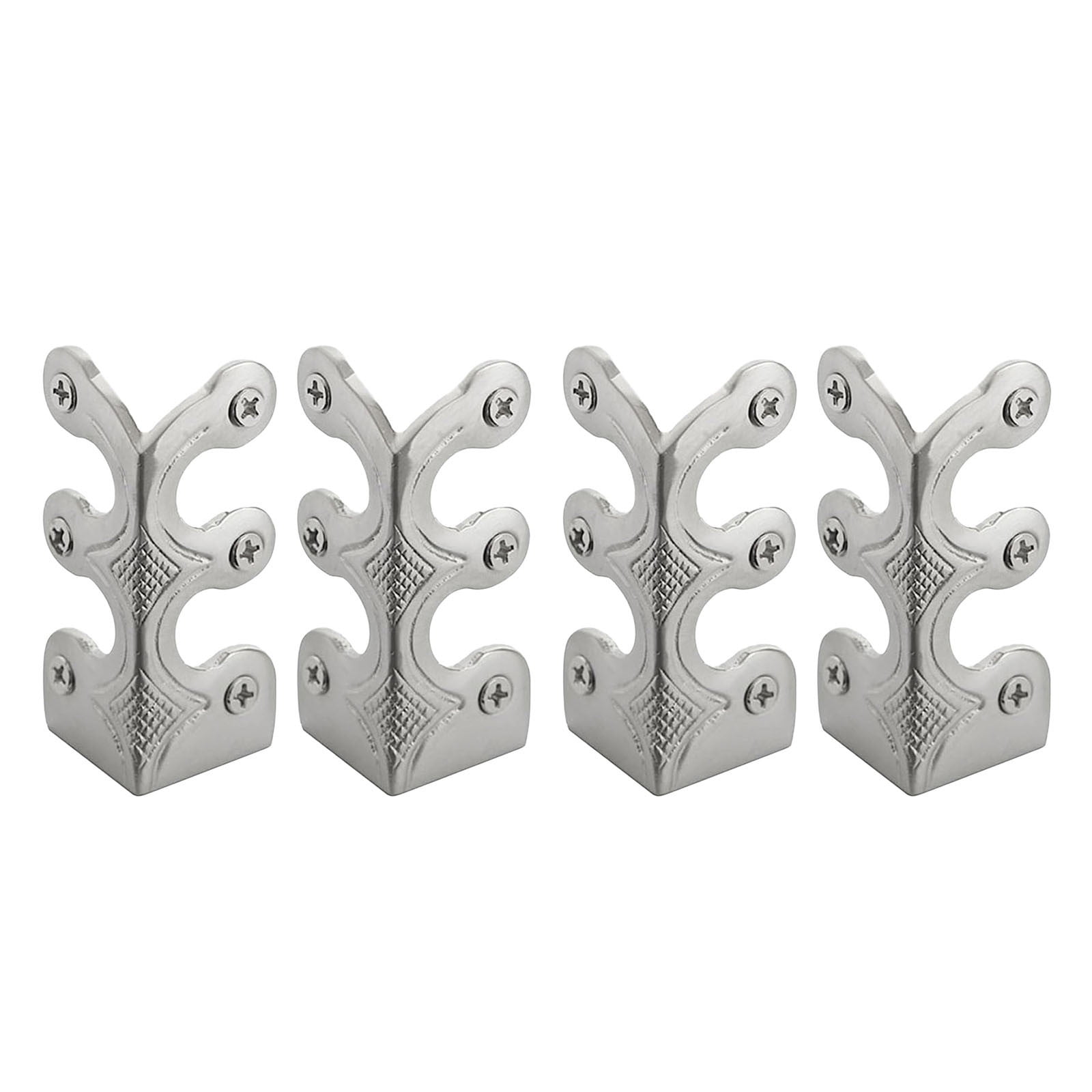 4-Pack Vintage Metal Corner Protectors,Solid Brass Decorative Protective Covers for Furniture & Walls,Easy-Install with Guide Holes,Durable & High-Strength Design for Tables,Cabinets & Skirting C