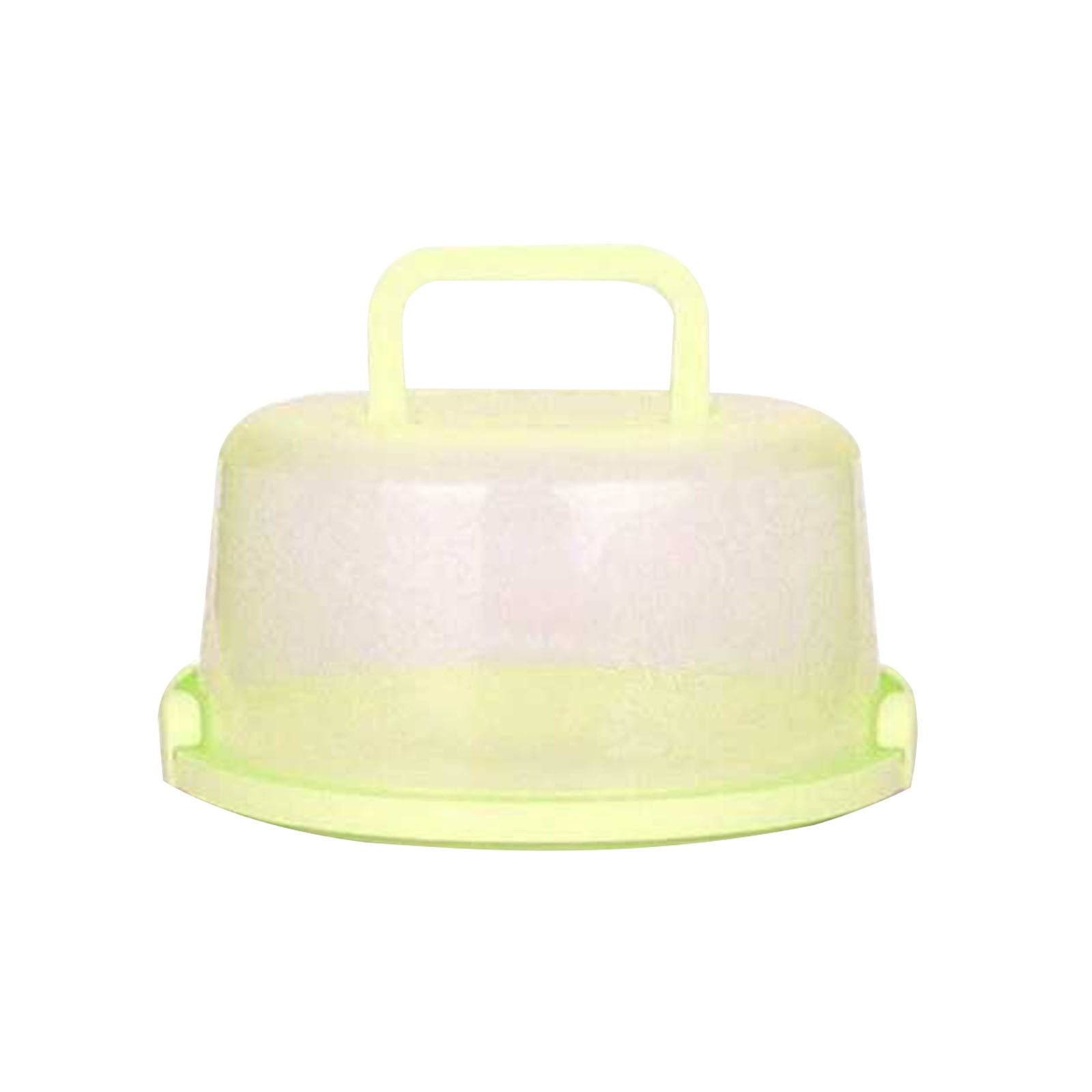 Portable Cake Storage Box, Transparent Plastic Cover with Snap Locks for Freshness, 26x22.5x13.5cm Airtight Container for Cupcakes or Snacks, Refrigerator-Safe and Odor-Proof Design Green